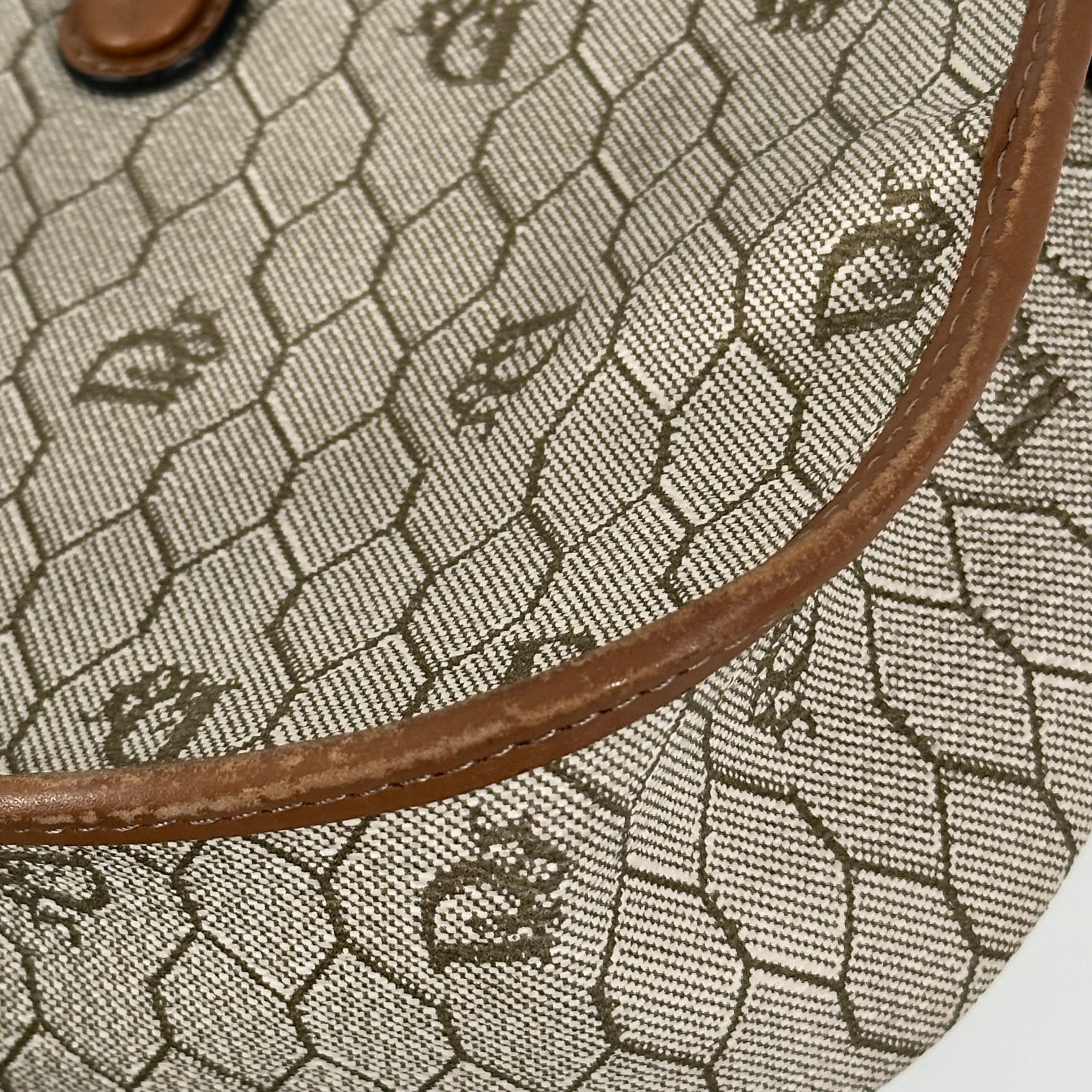 Beige Honeycomb Crossbody