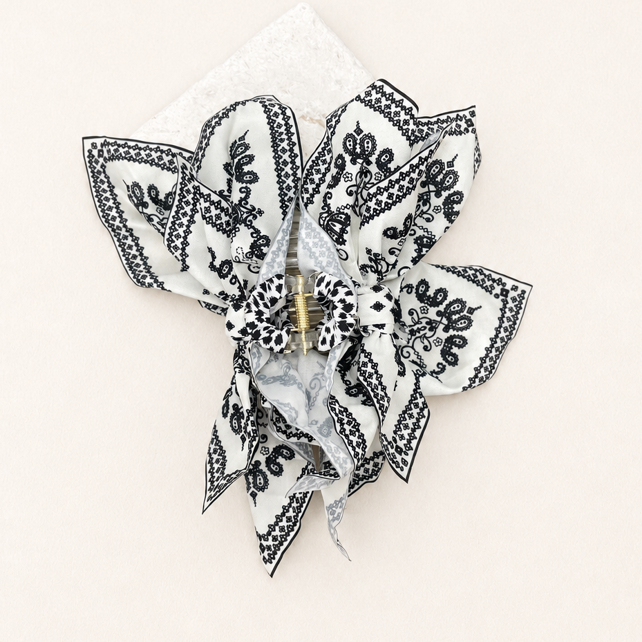 PAISLEY BOHO VINTAGE HAIR CLAW CLIP