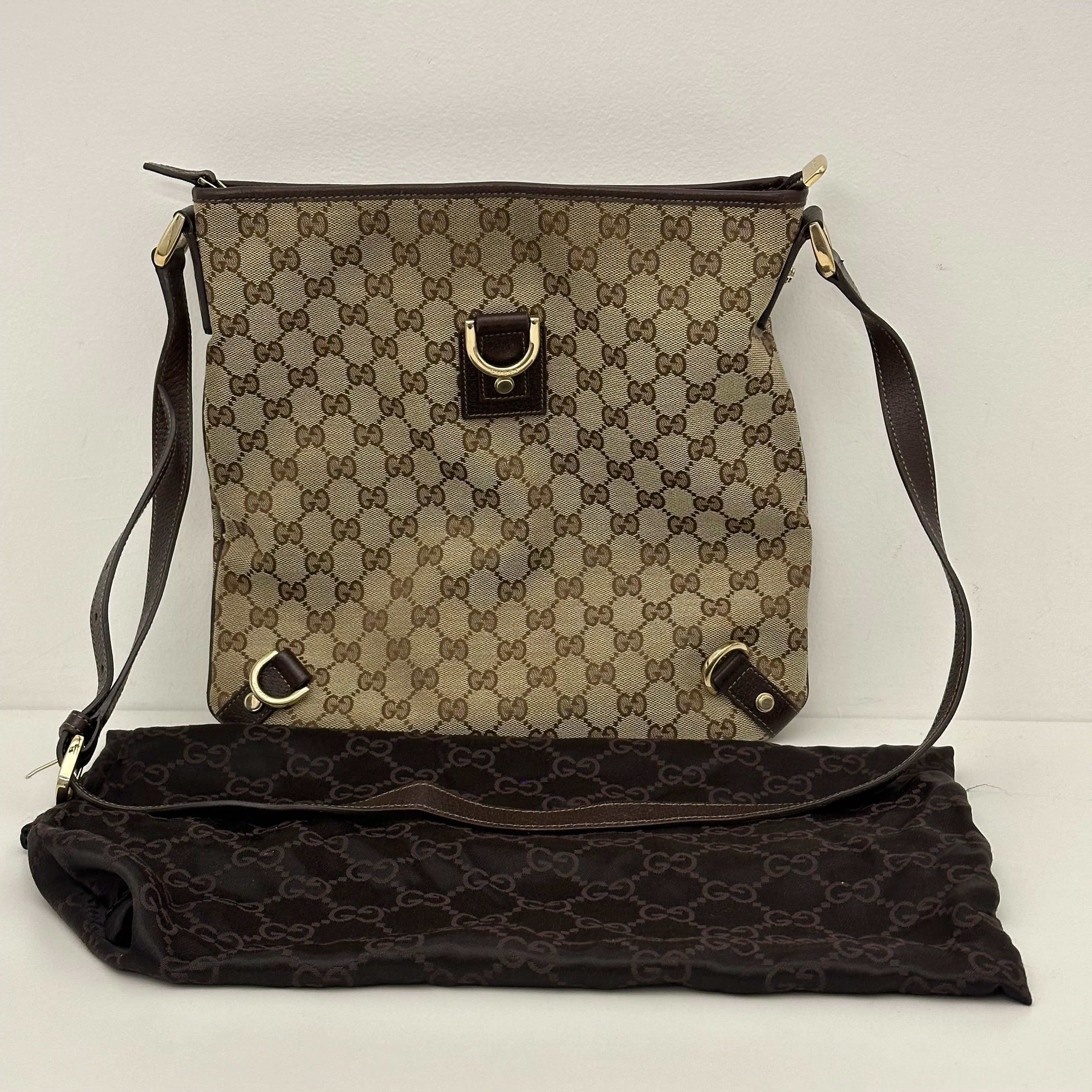 Brown GG Web Crossbody