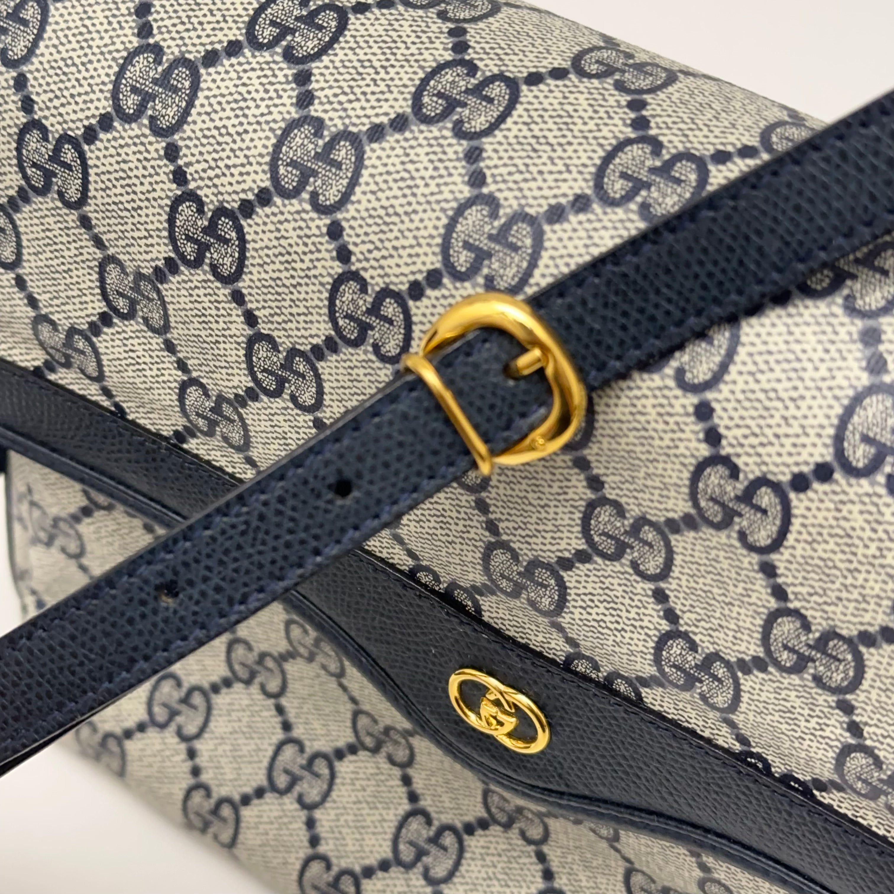 Navy GG Supreme Crossbody