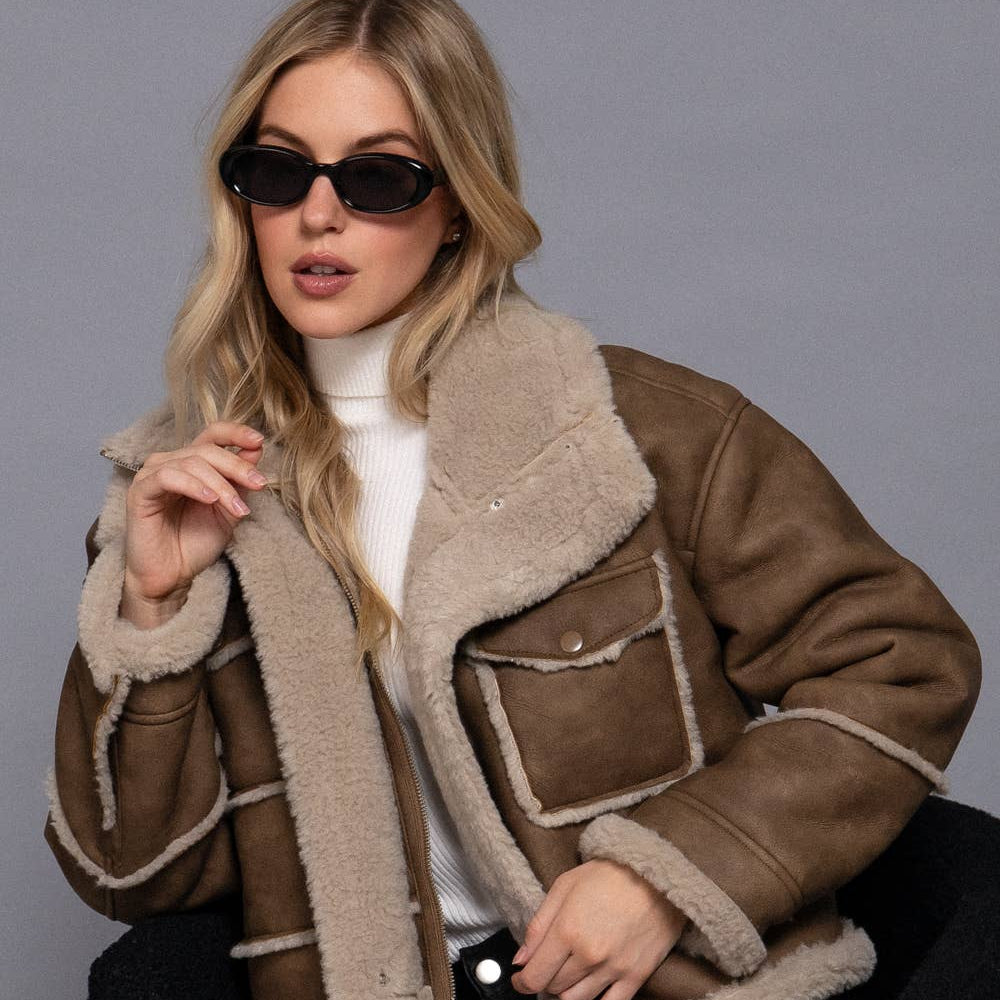 Shearling Biker Jacket