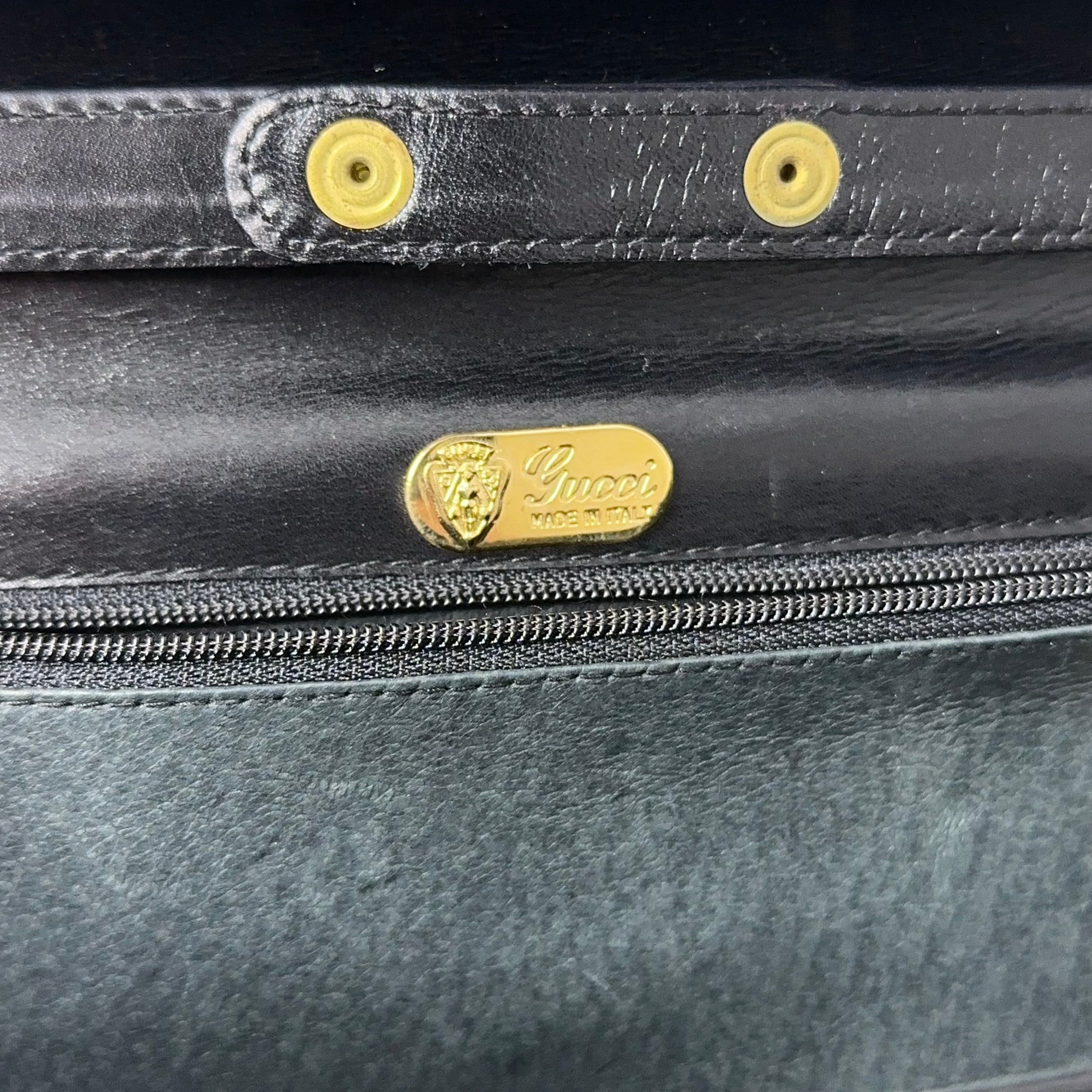 Vintage Black GG Clutch