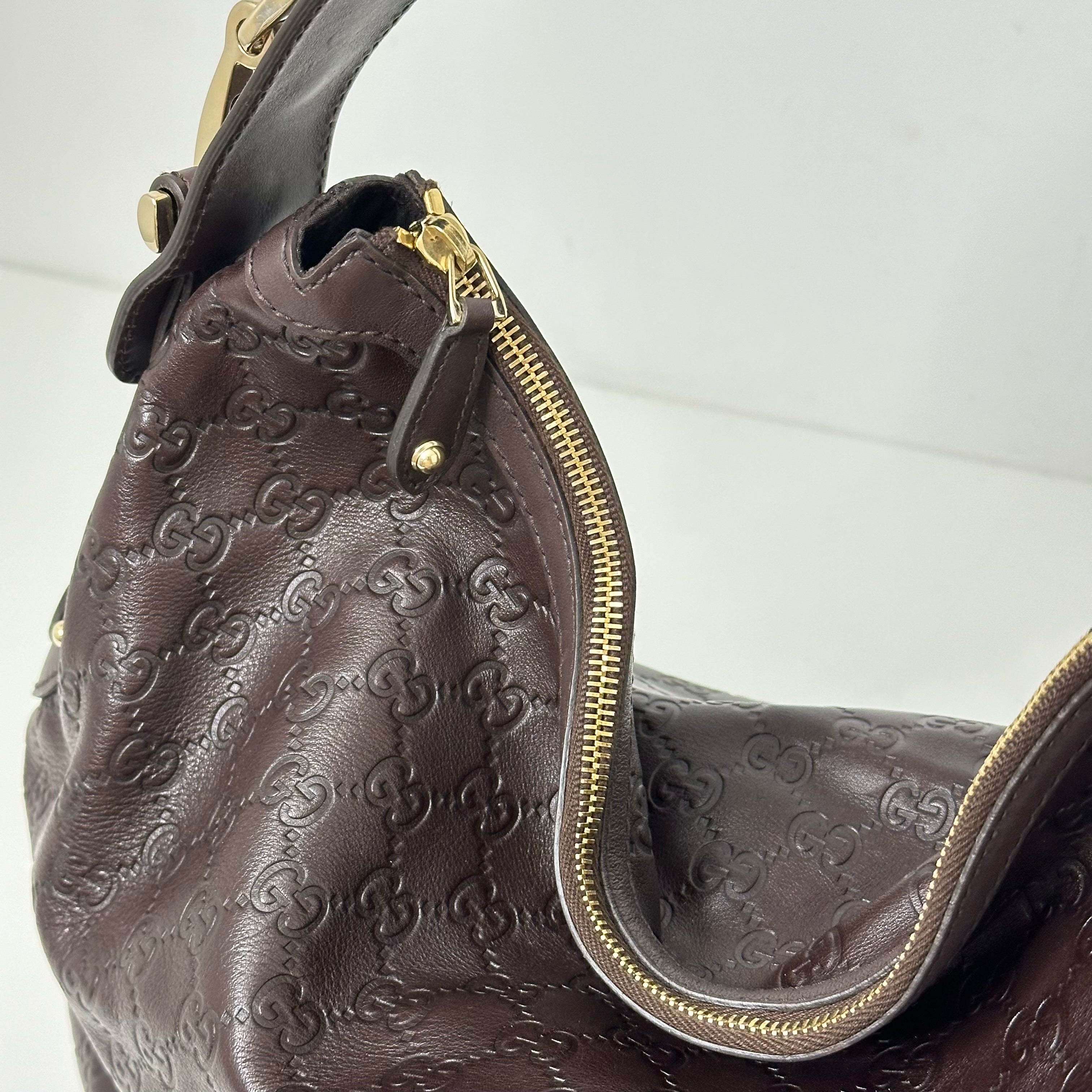 Brown Guccissima Shoulder Bag