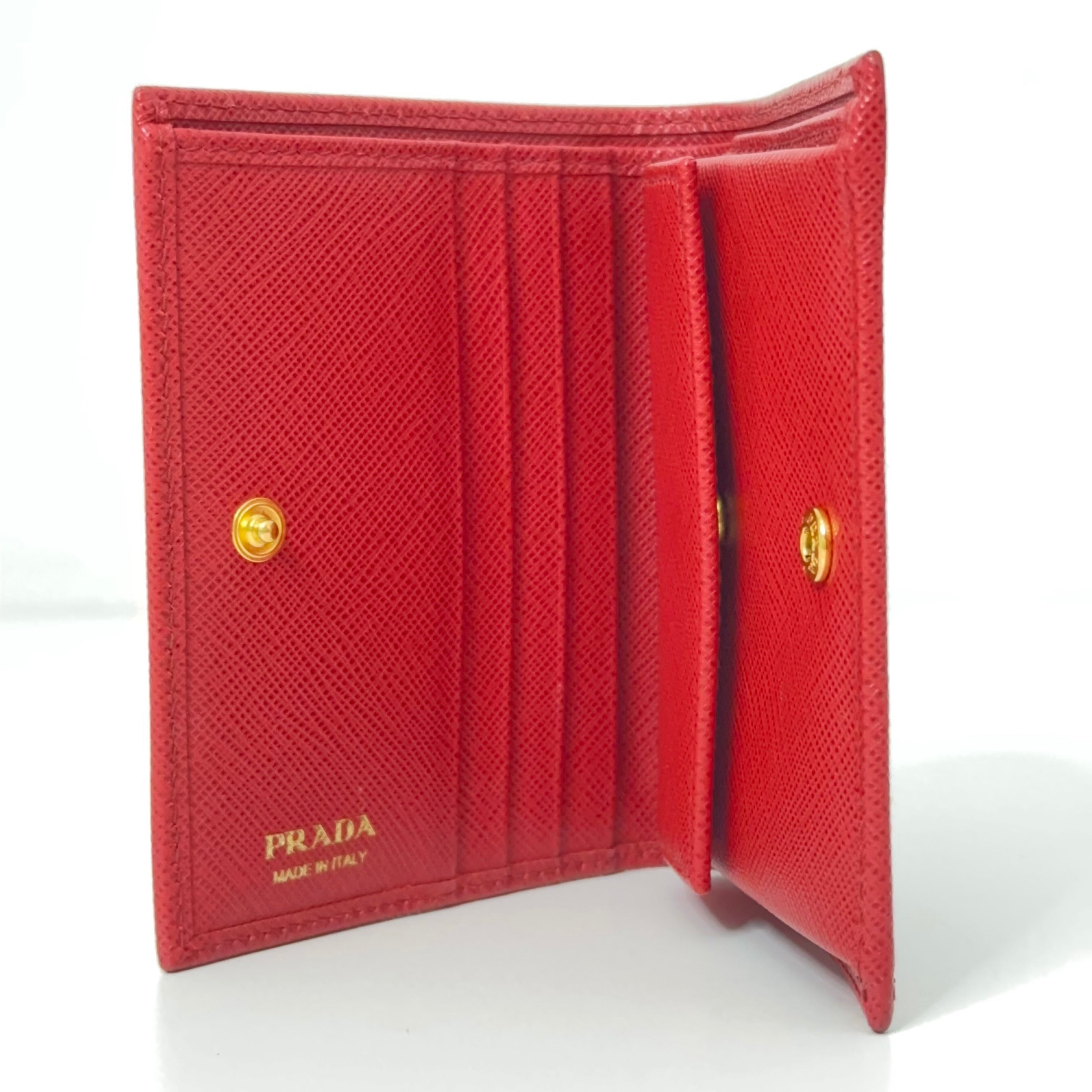 Red Saffino Snap Wallet