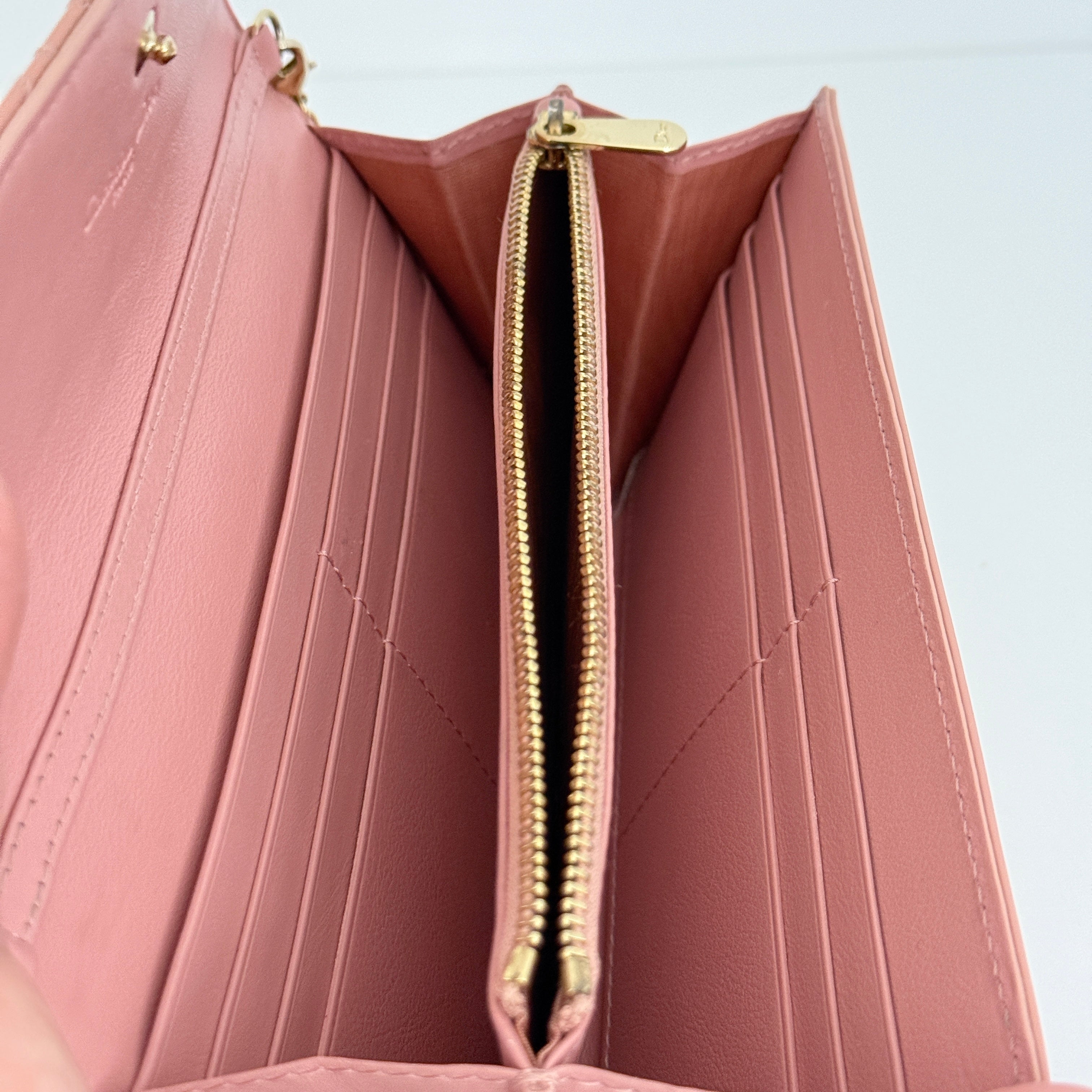 Patent Cannage Lady Dior Long Wallet
