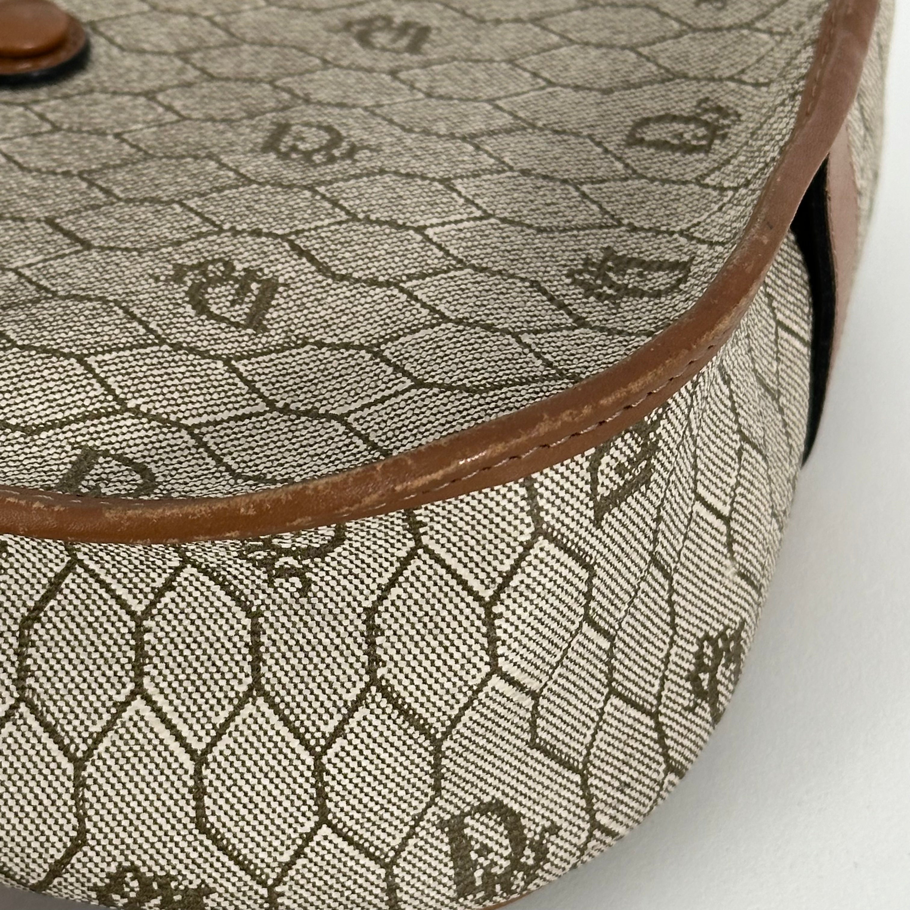 Beige Honeycomb Crossbody