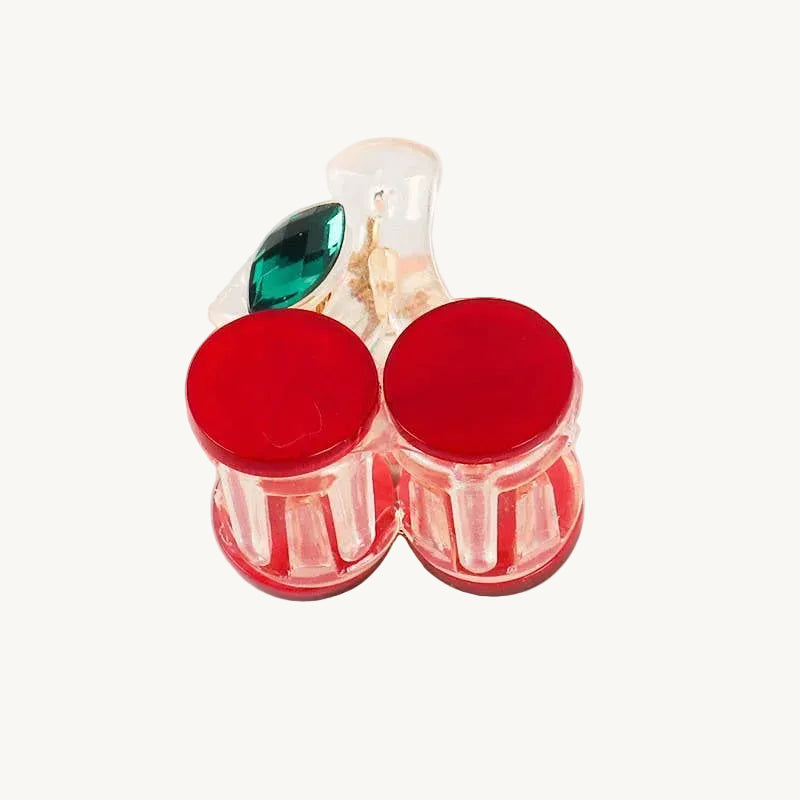RED CHERRY HAIR CLAW CLIPS