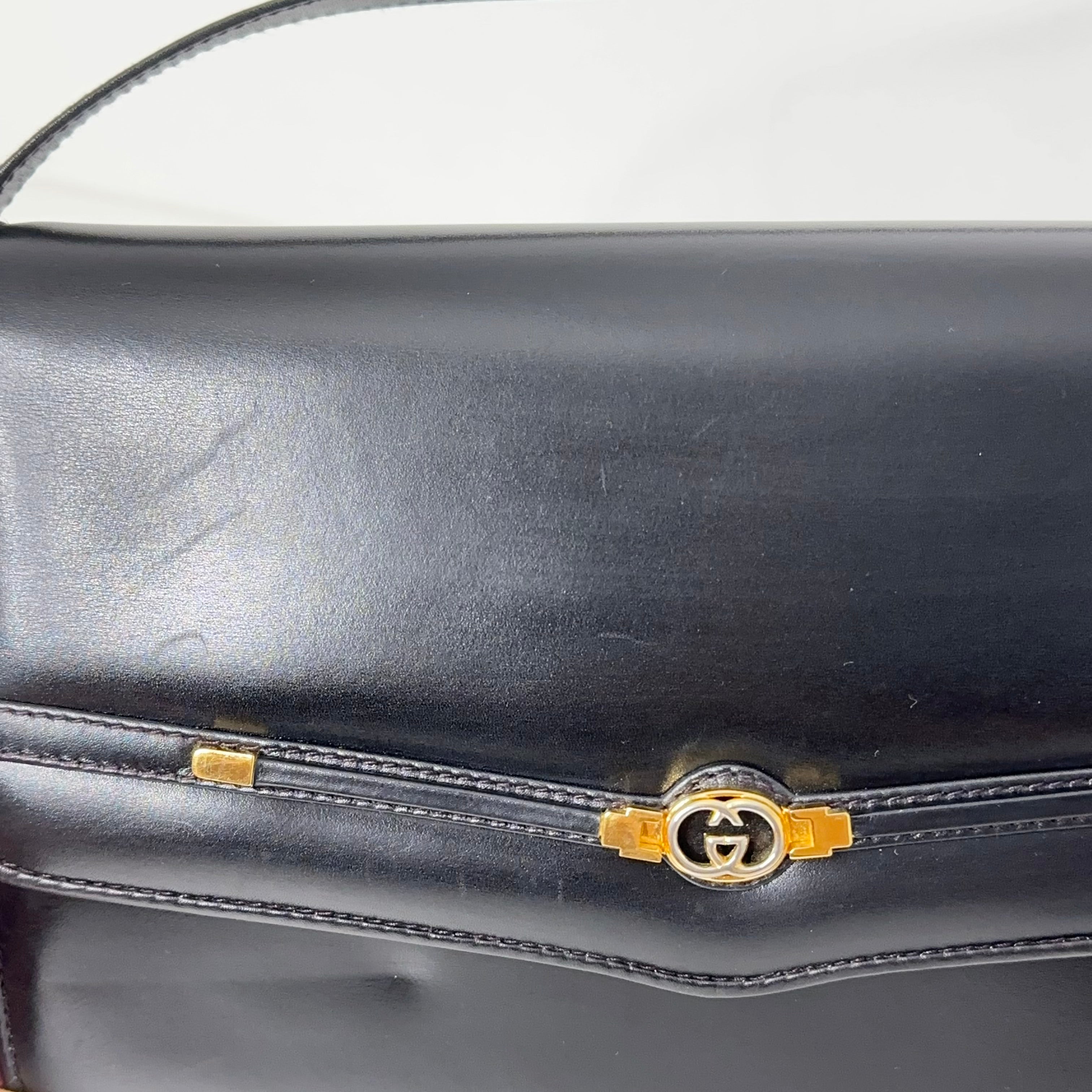 Vintage Black GG Clutch