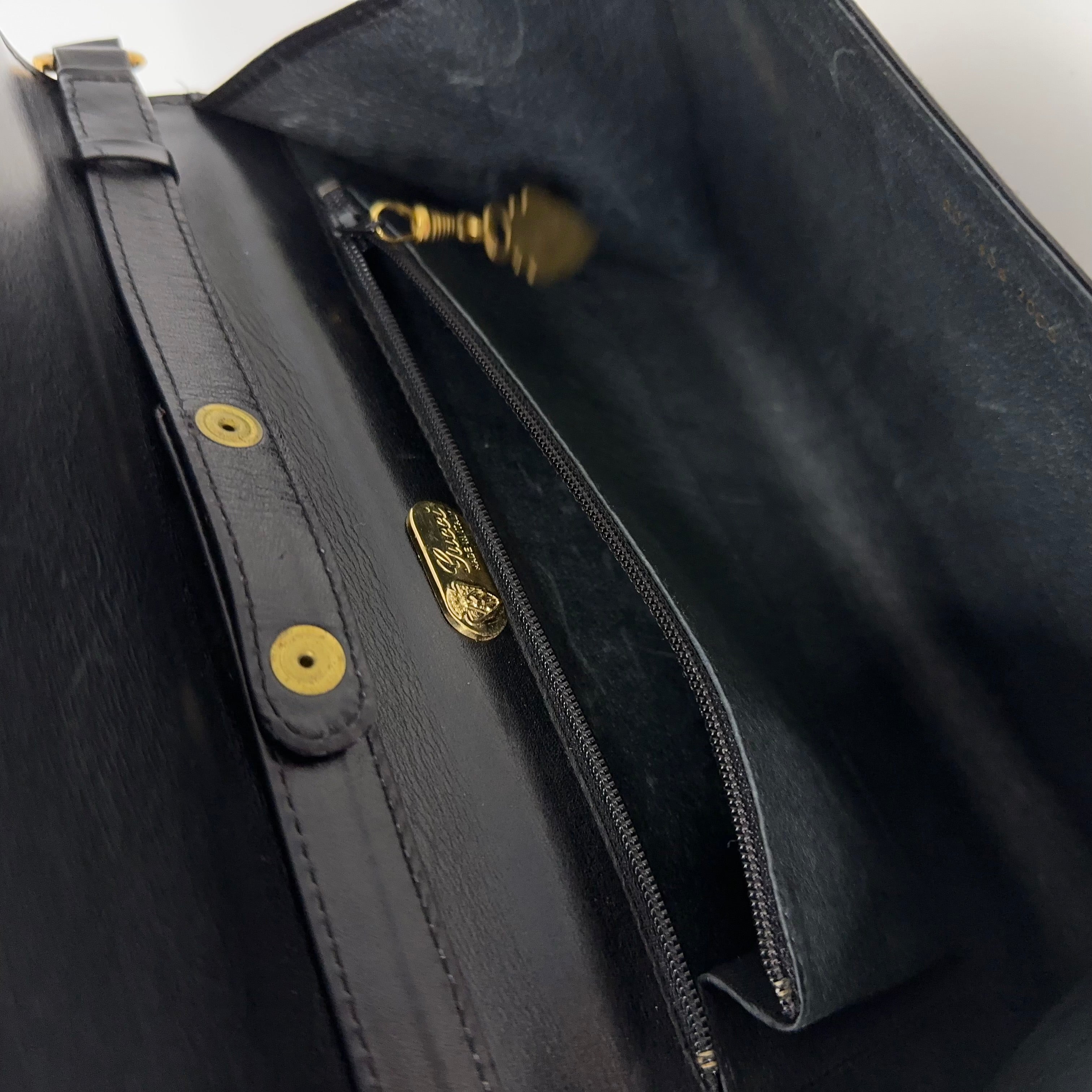 Vintage Black GG Clutch