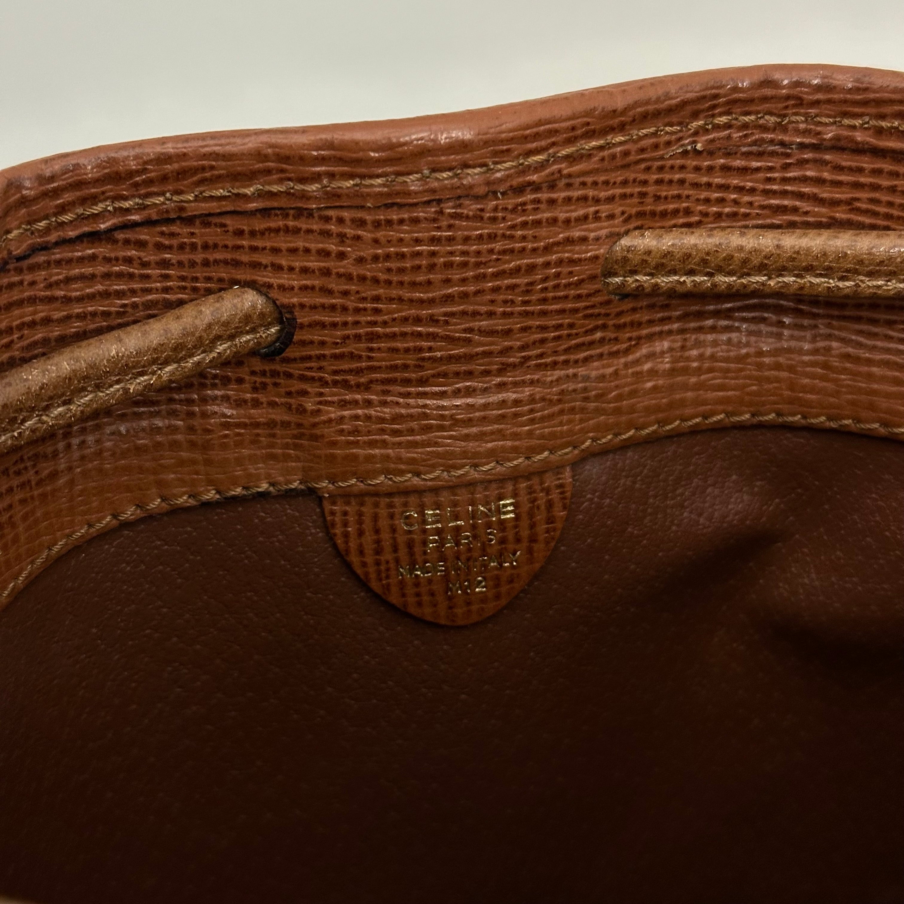 Brown Leather Bucket Bag