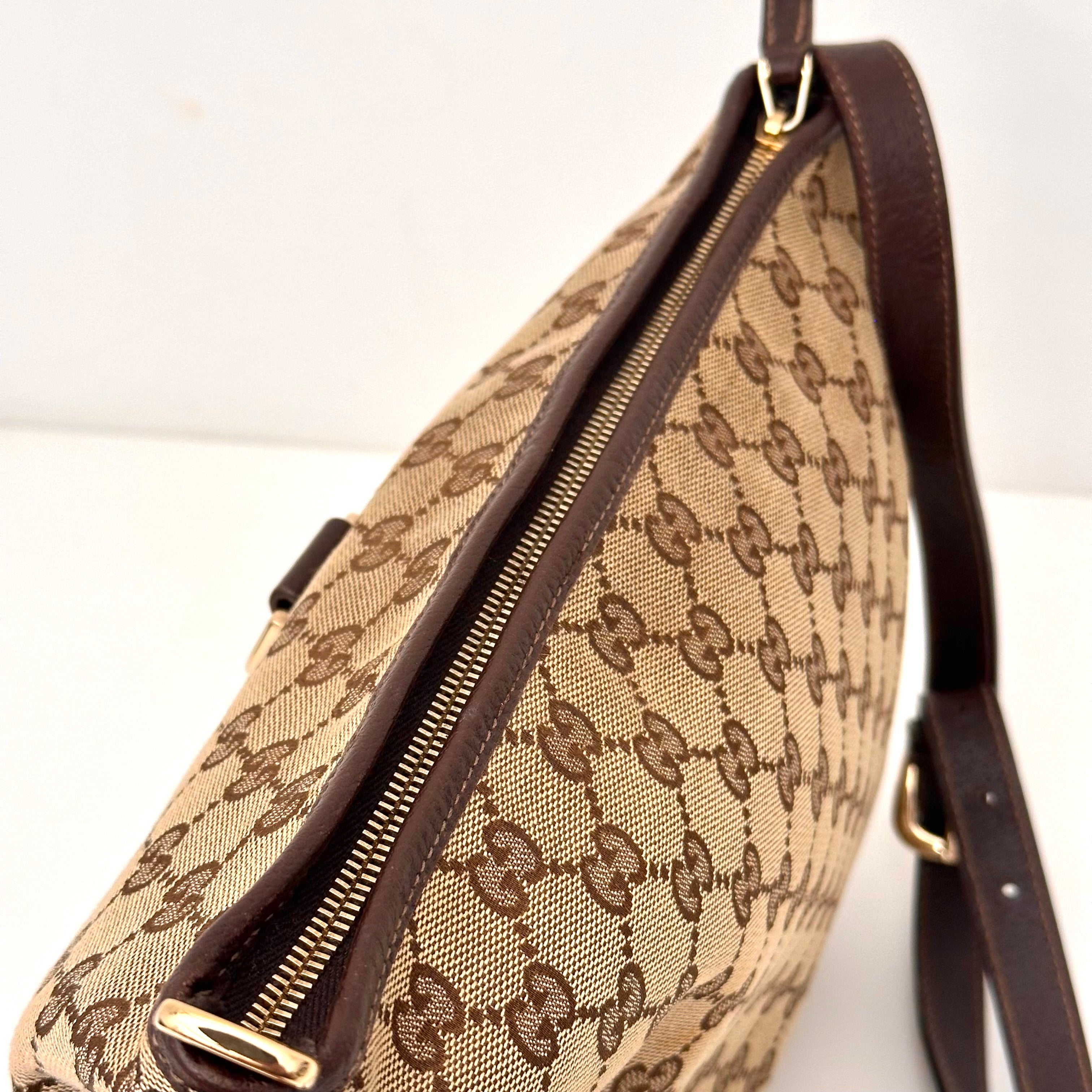 Brown GG Web Crossbody