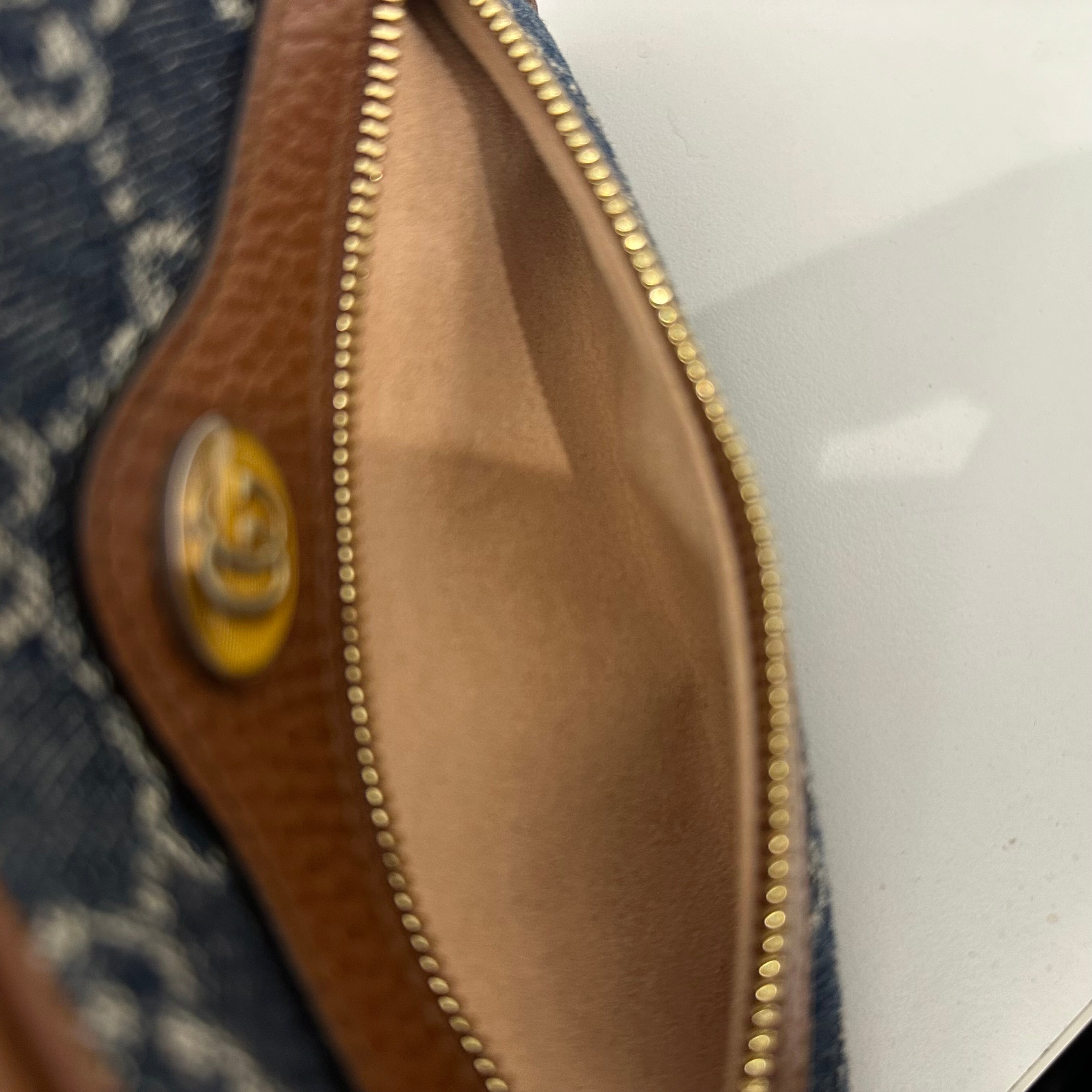 Denim Mini Ophidia Shoulder Bag