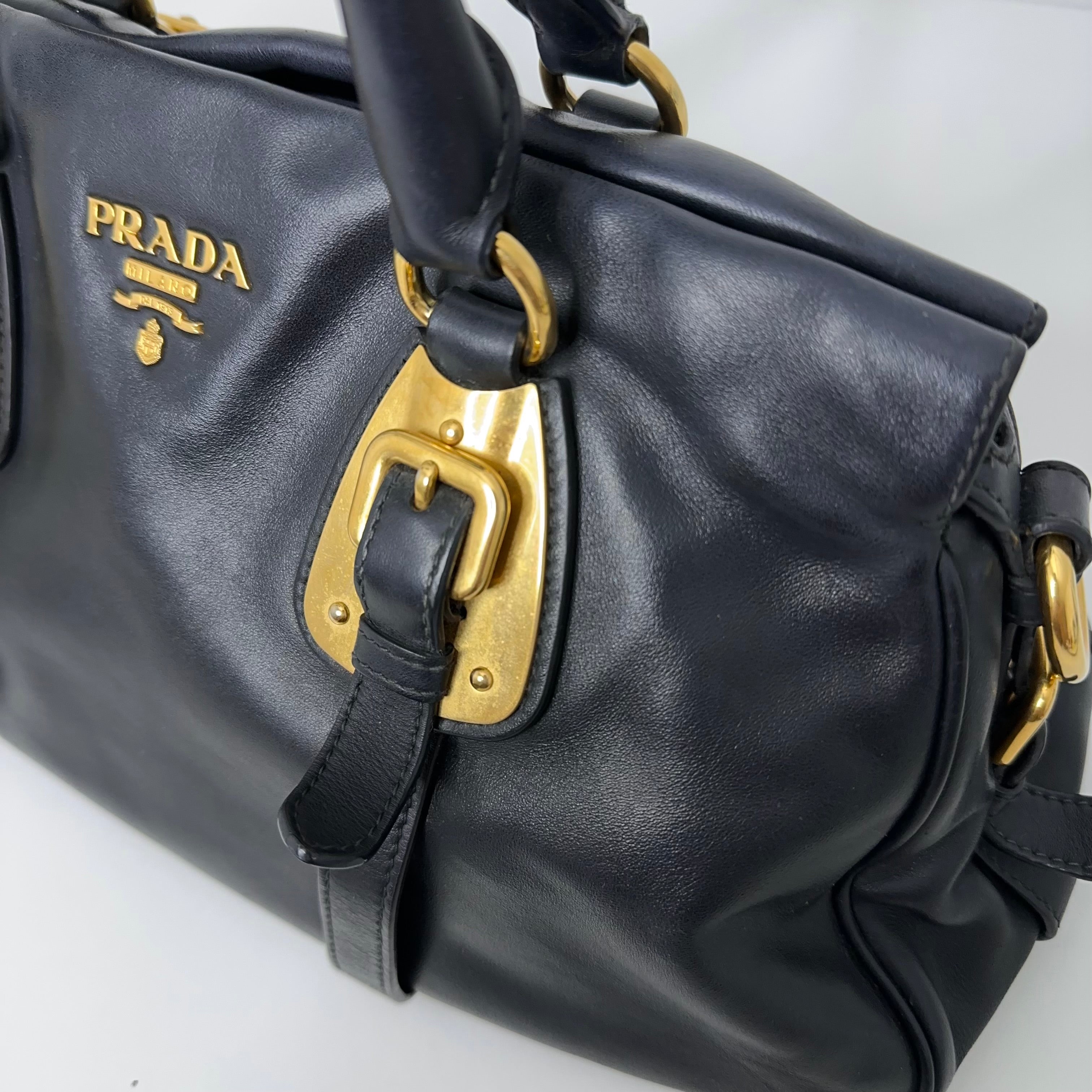 Bauletto Navy Handbag