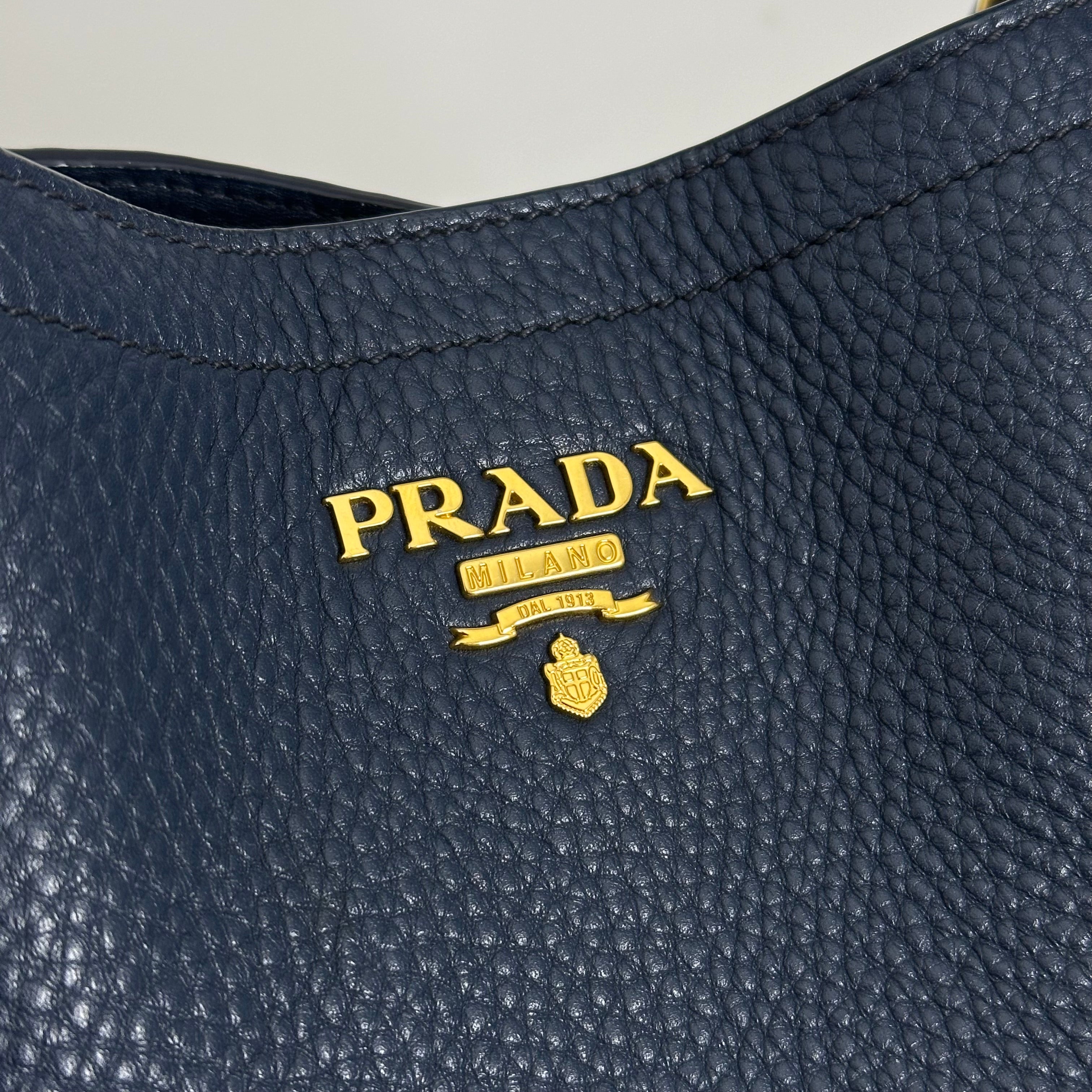 Dark Blue Vitello Handbag