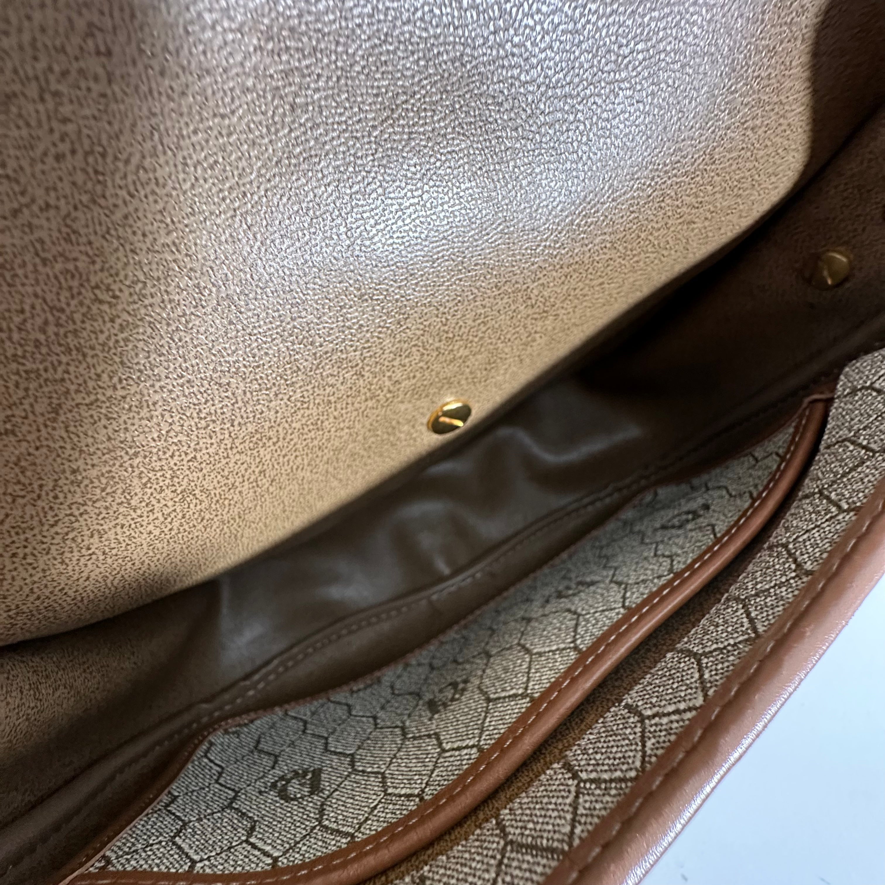 Beige Honeycomb Crossbody