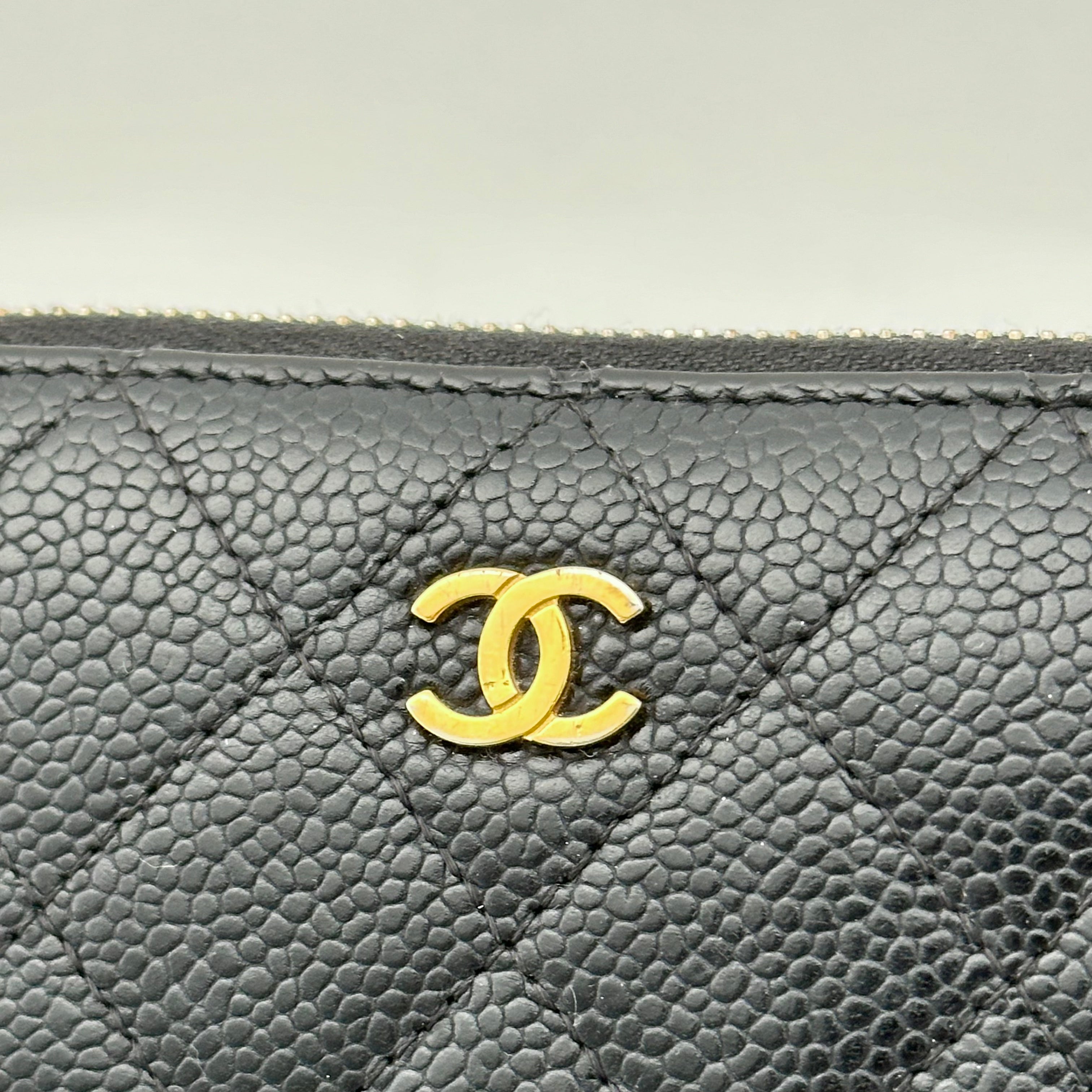 Large Caviar Zippy Wallet