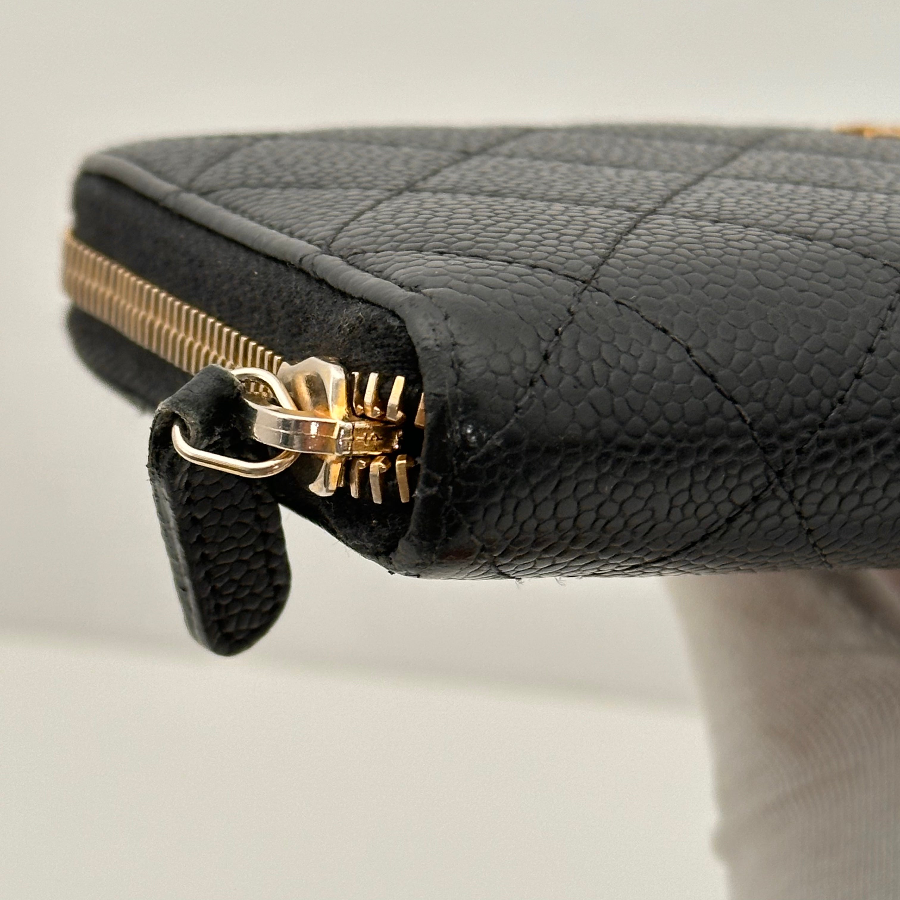 Large Caviar Zippy Wallet
