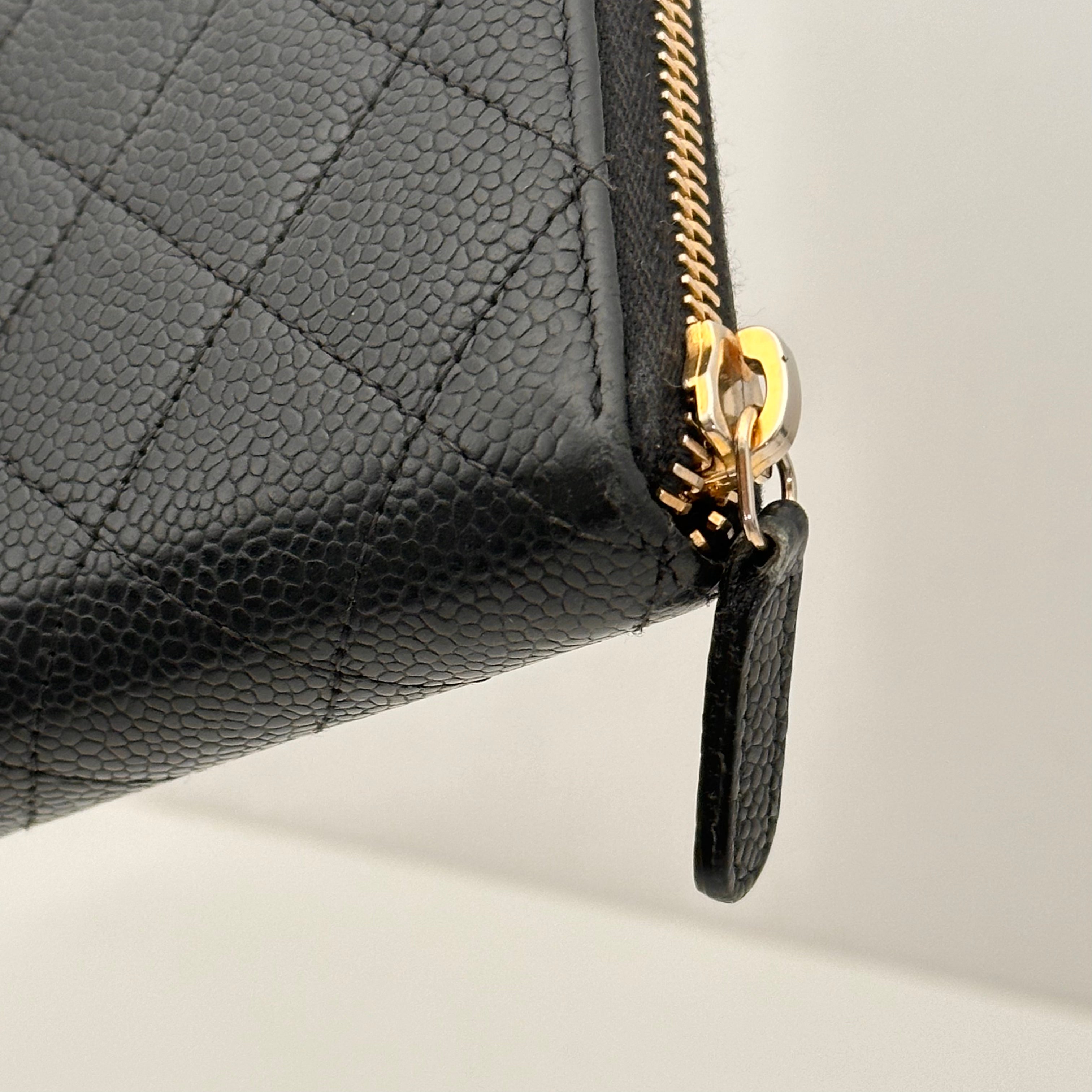 Large Caviar Zippy Wallet