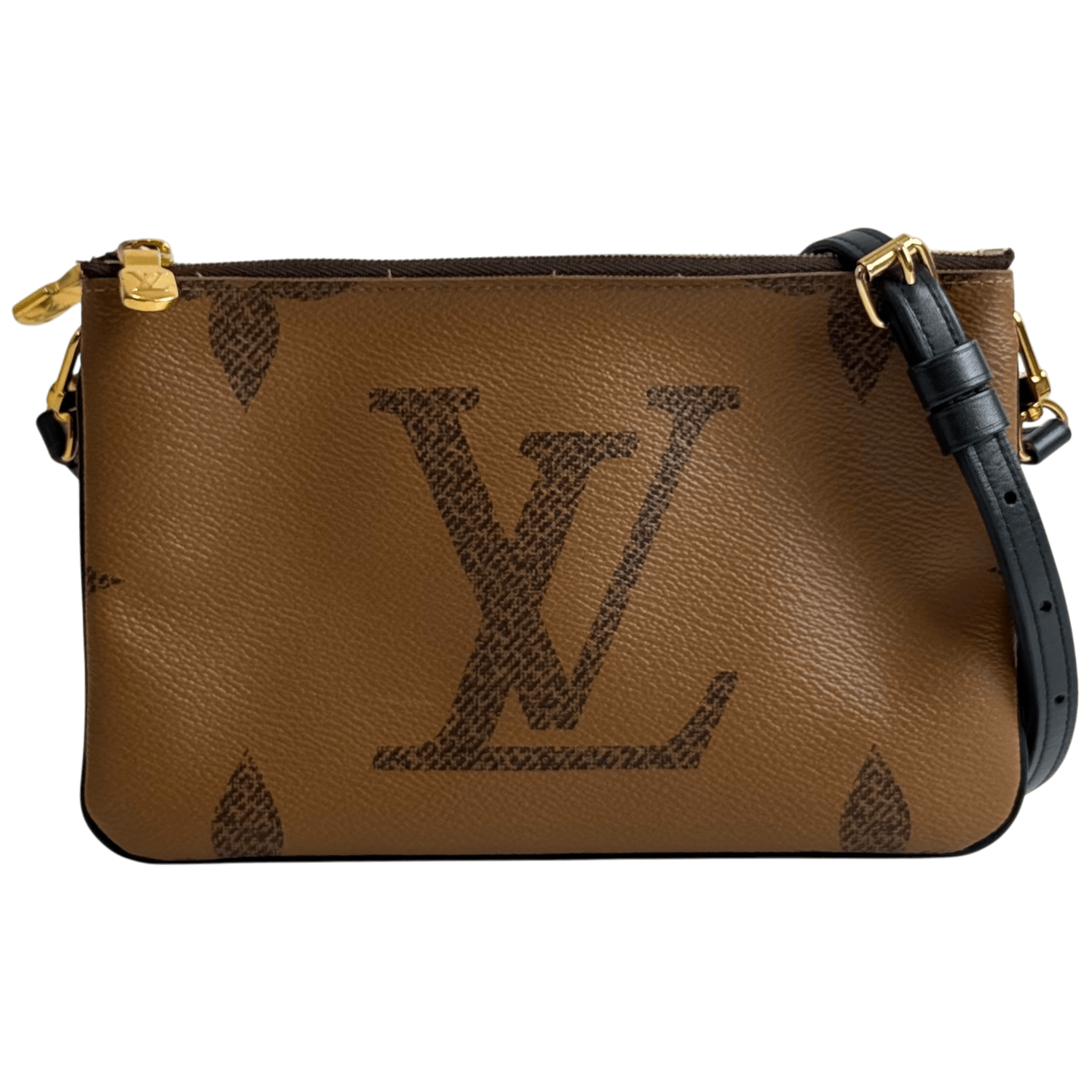 Reverse Monogram Double Zip Pochette