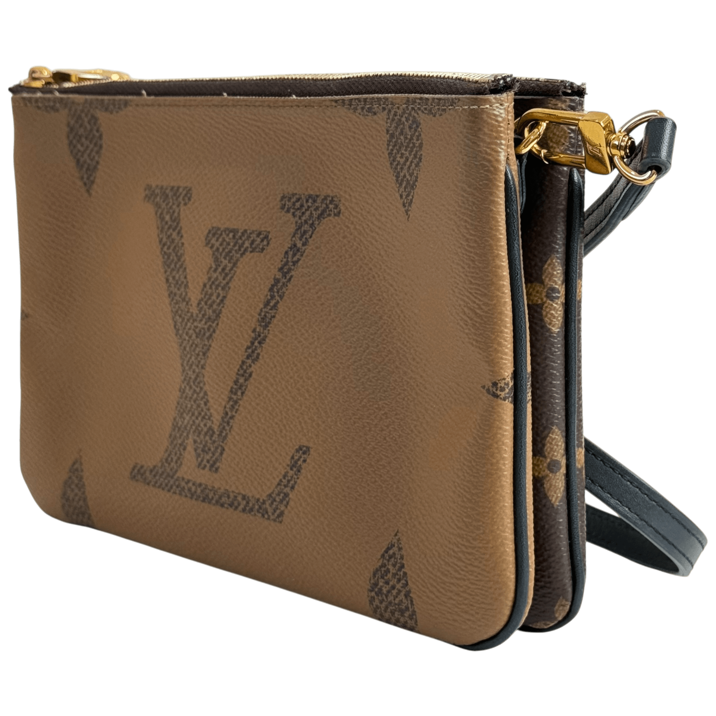 Reverse Monogram Double Zip Pochette