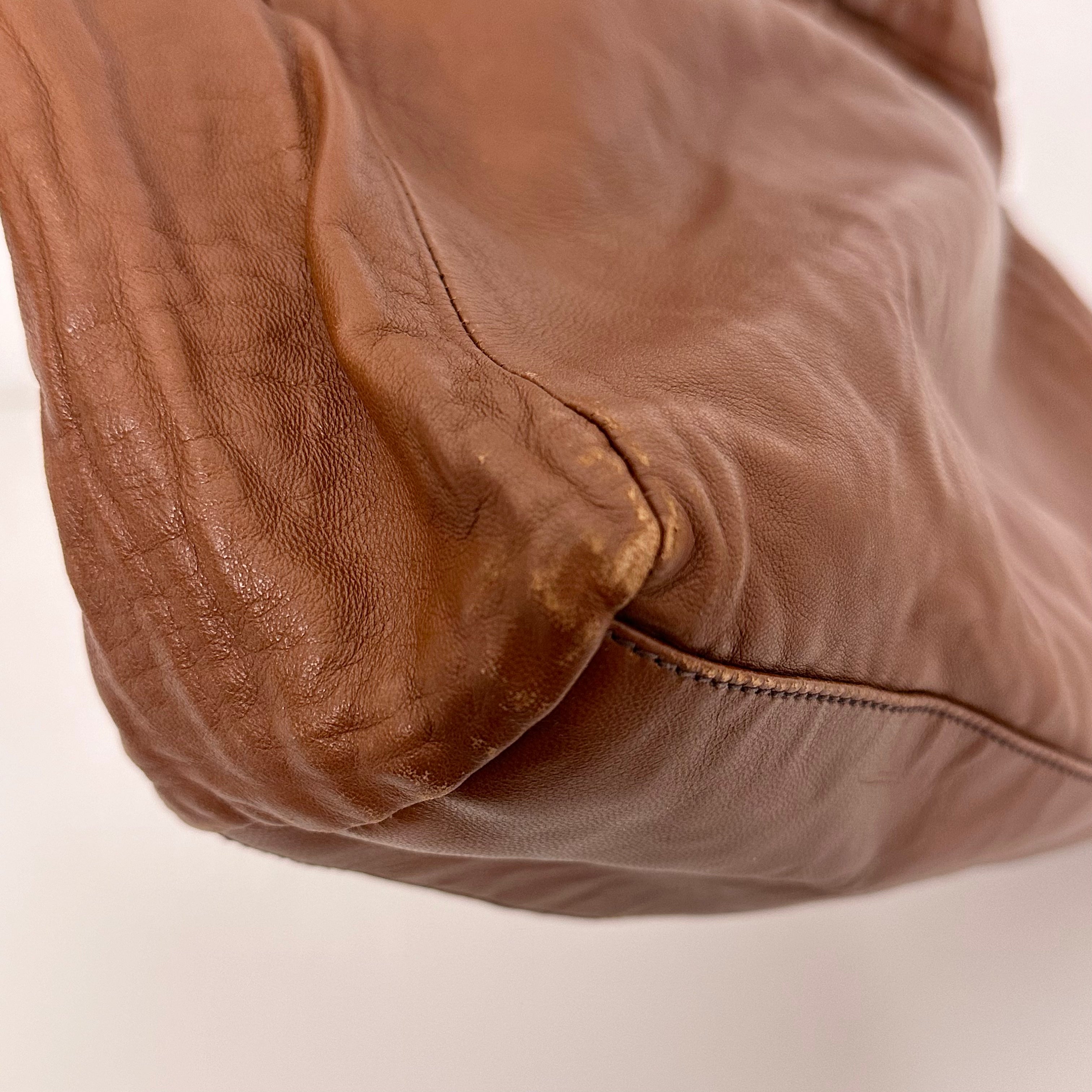 Brown Nappa Hobo Bag
