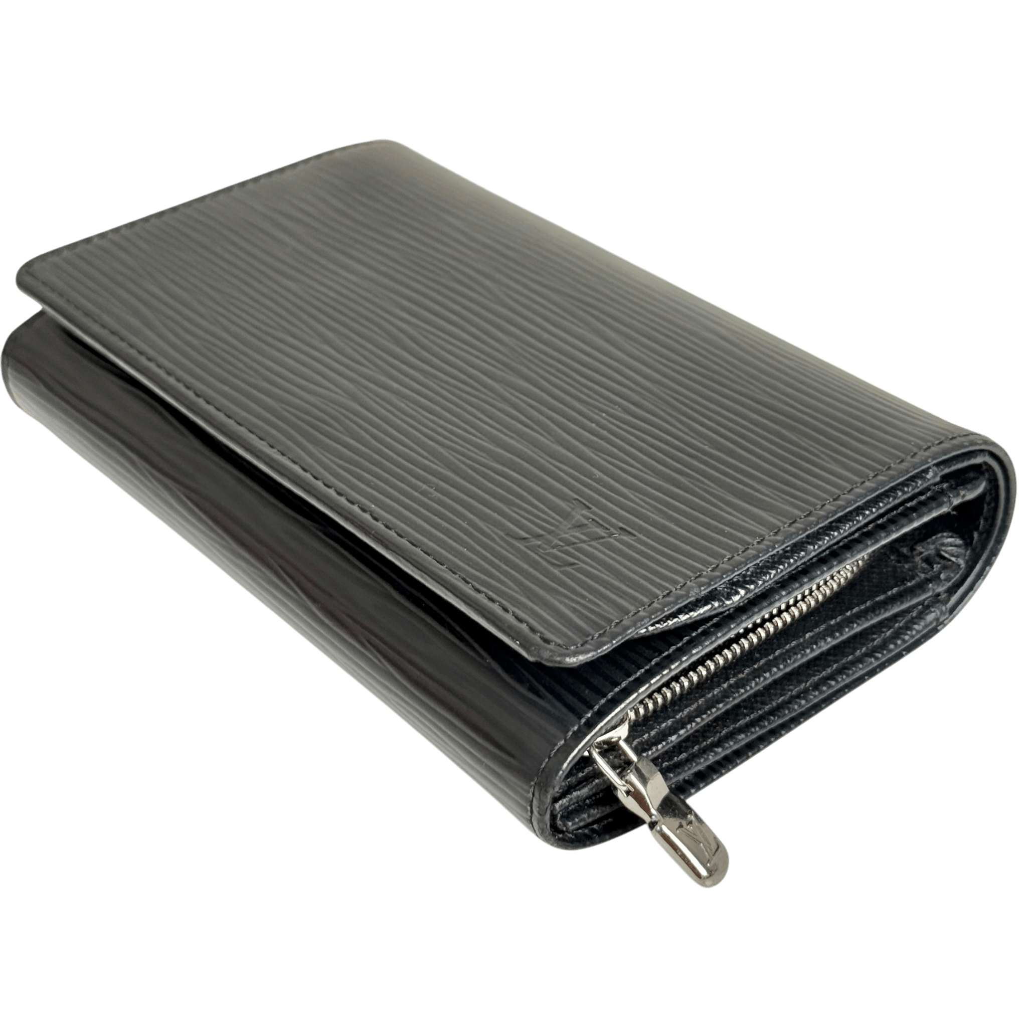 Black Epi Compact Wallet
