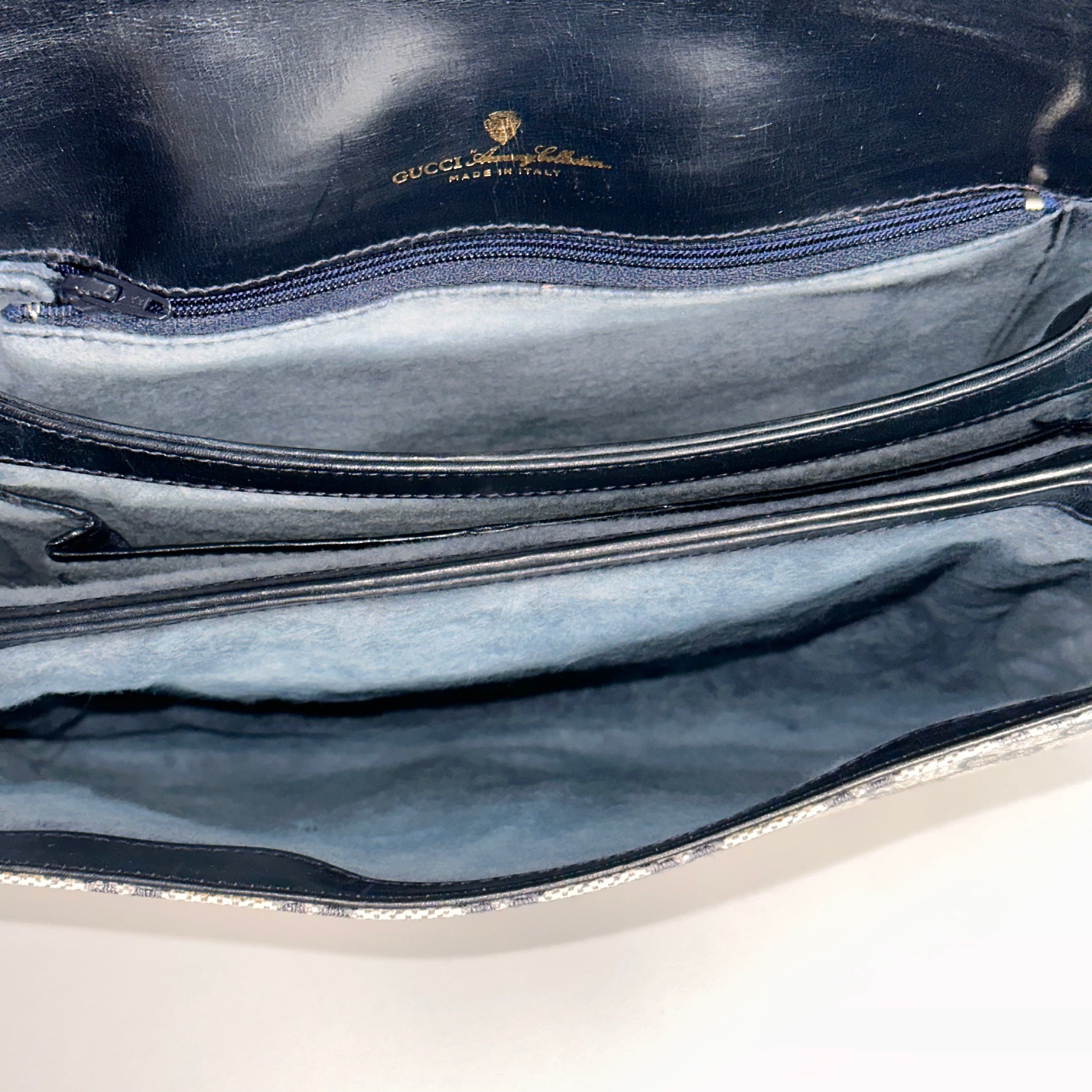 Navy GG Web Crossbody