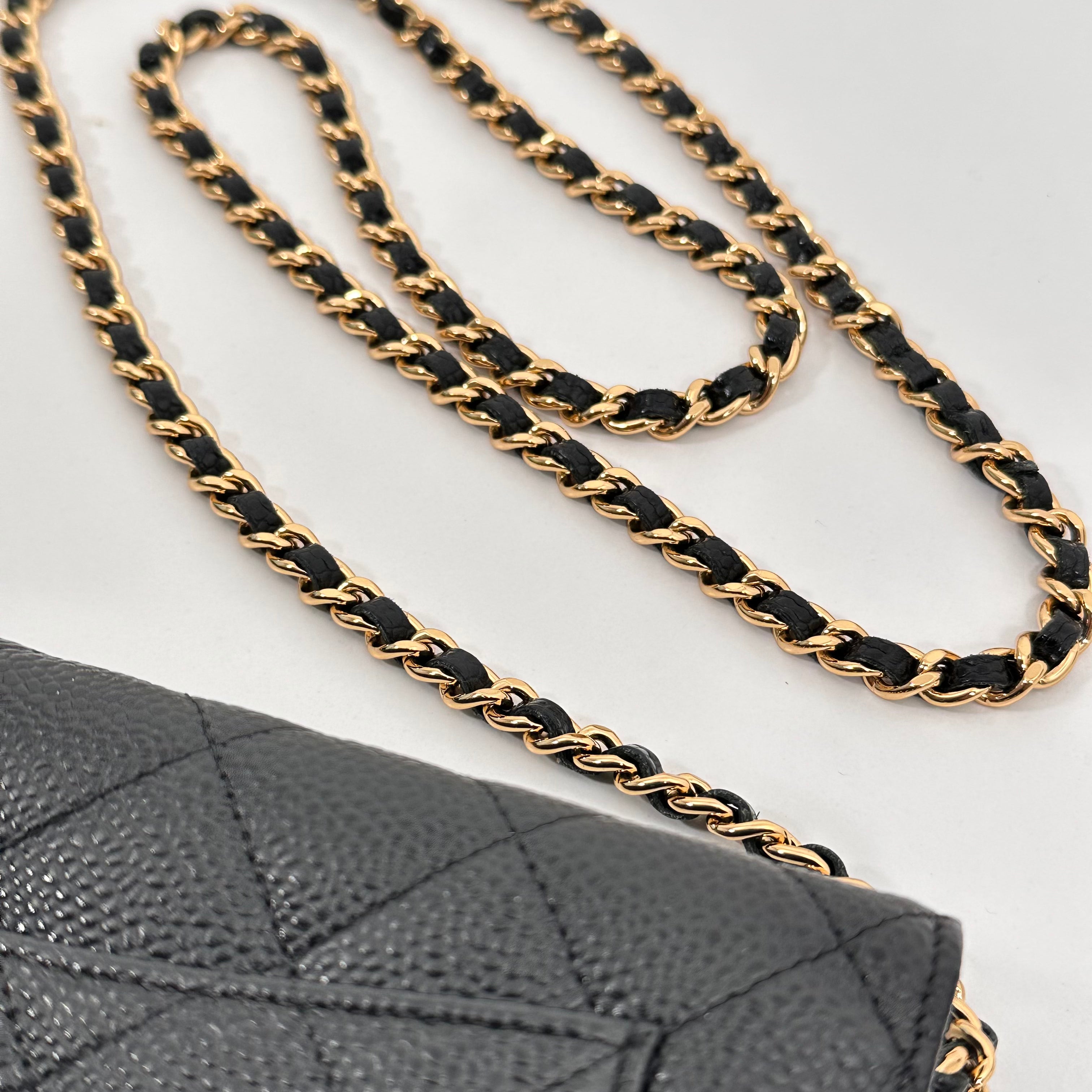 Classic Black Caviar Wallet on Chain (WOC)