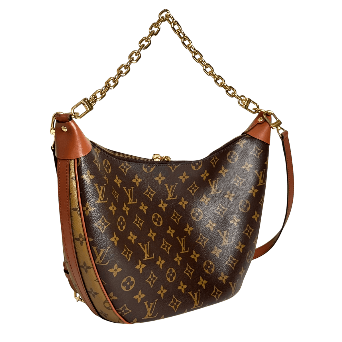Reverse Monogram Loop Hobo