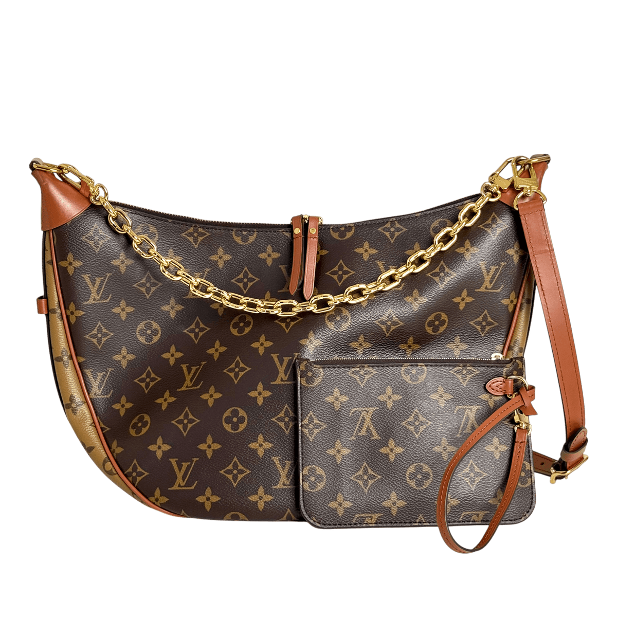 Reverse Monogram Loop Hobo