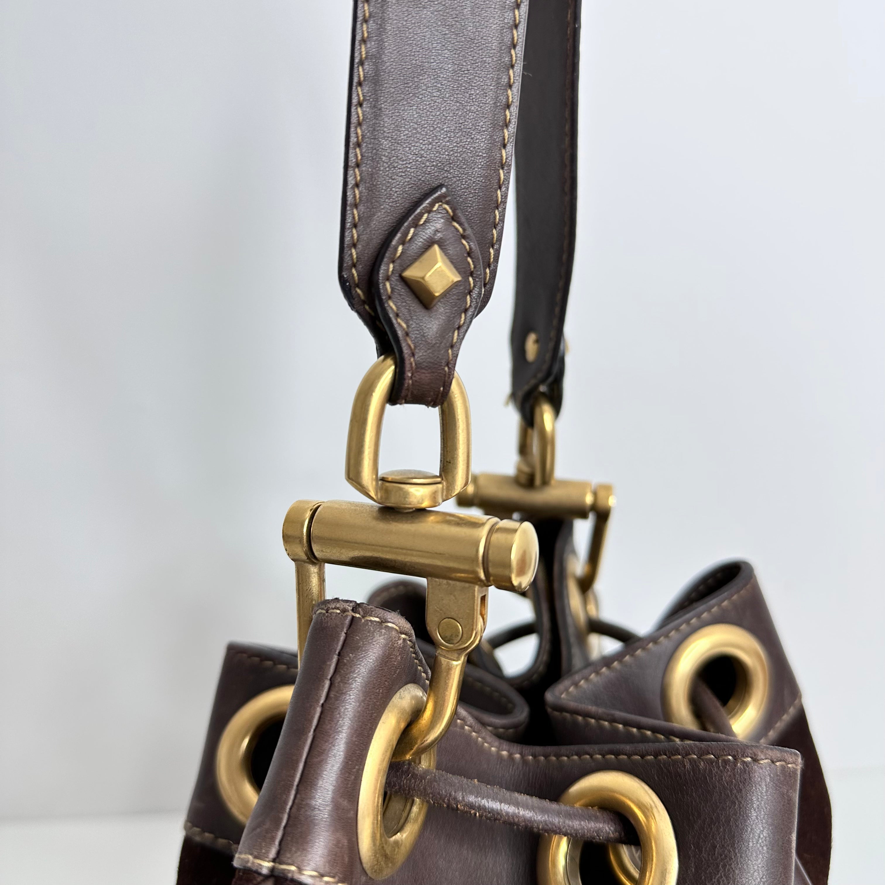 Suede GG Shoulder Bag