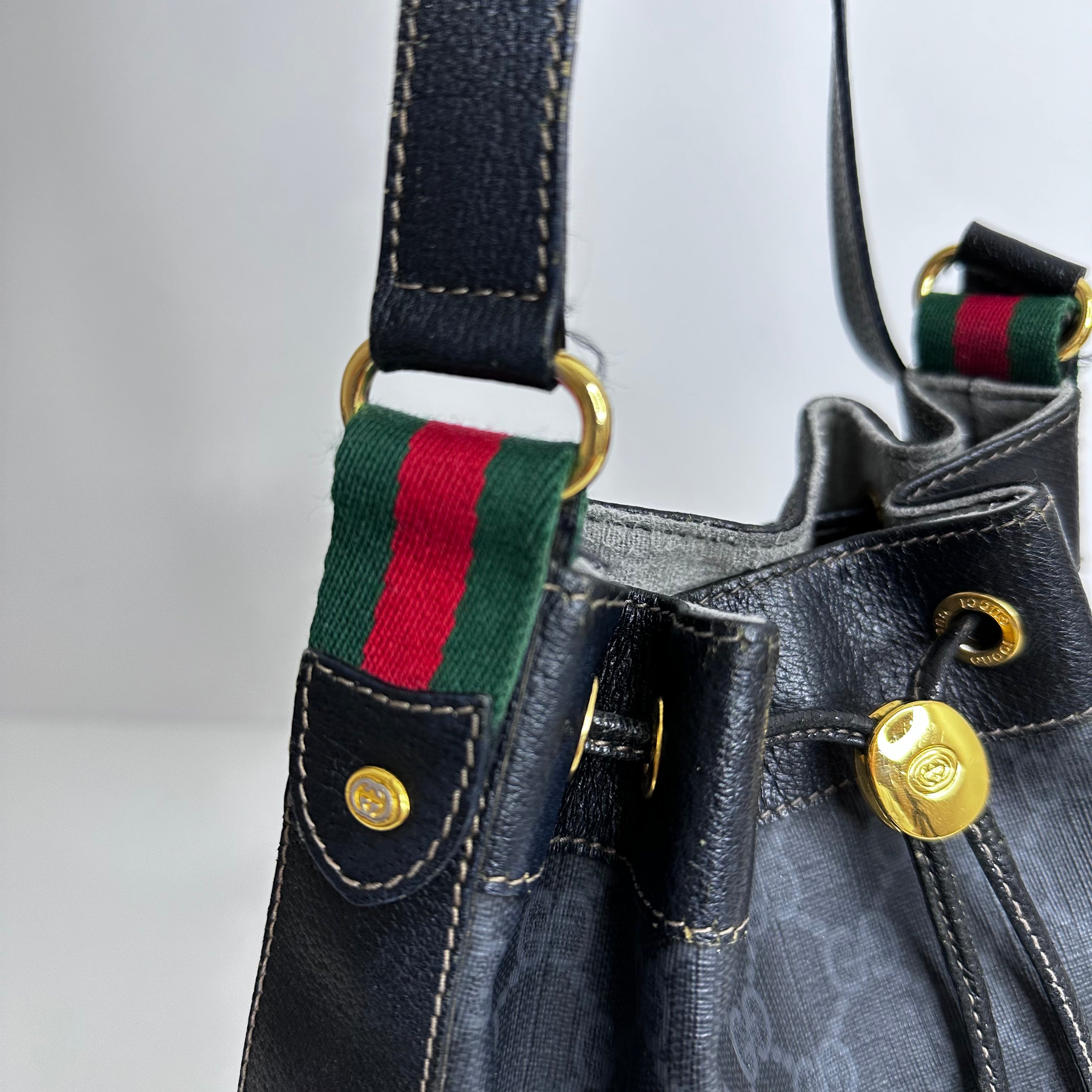 Black GG Bucket Bag
