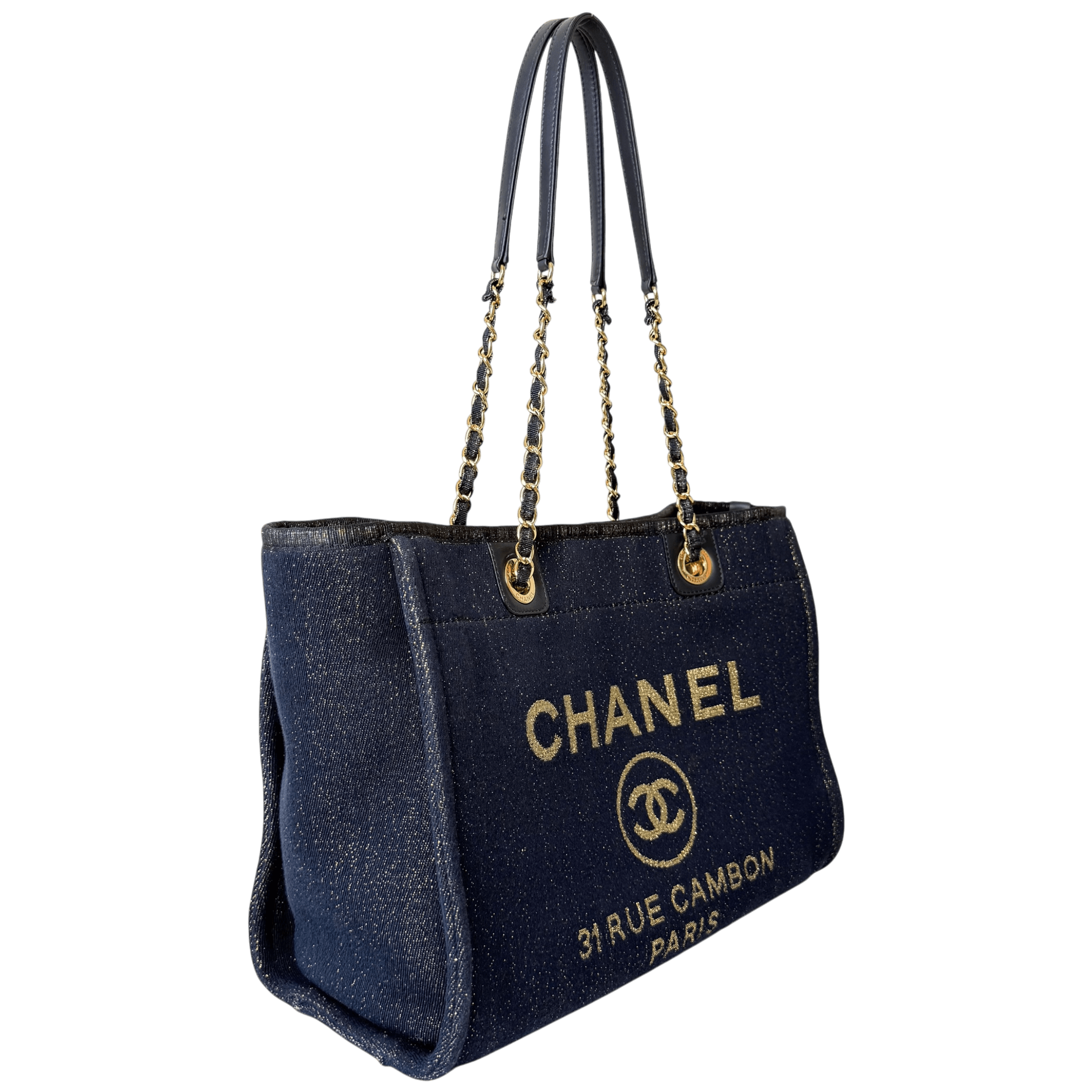 Lurex Canvas Small Deauville Glitter Detail