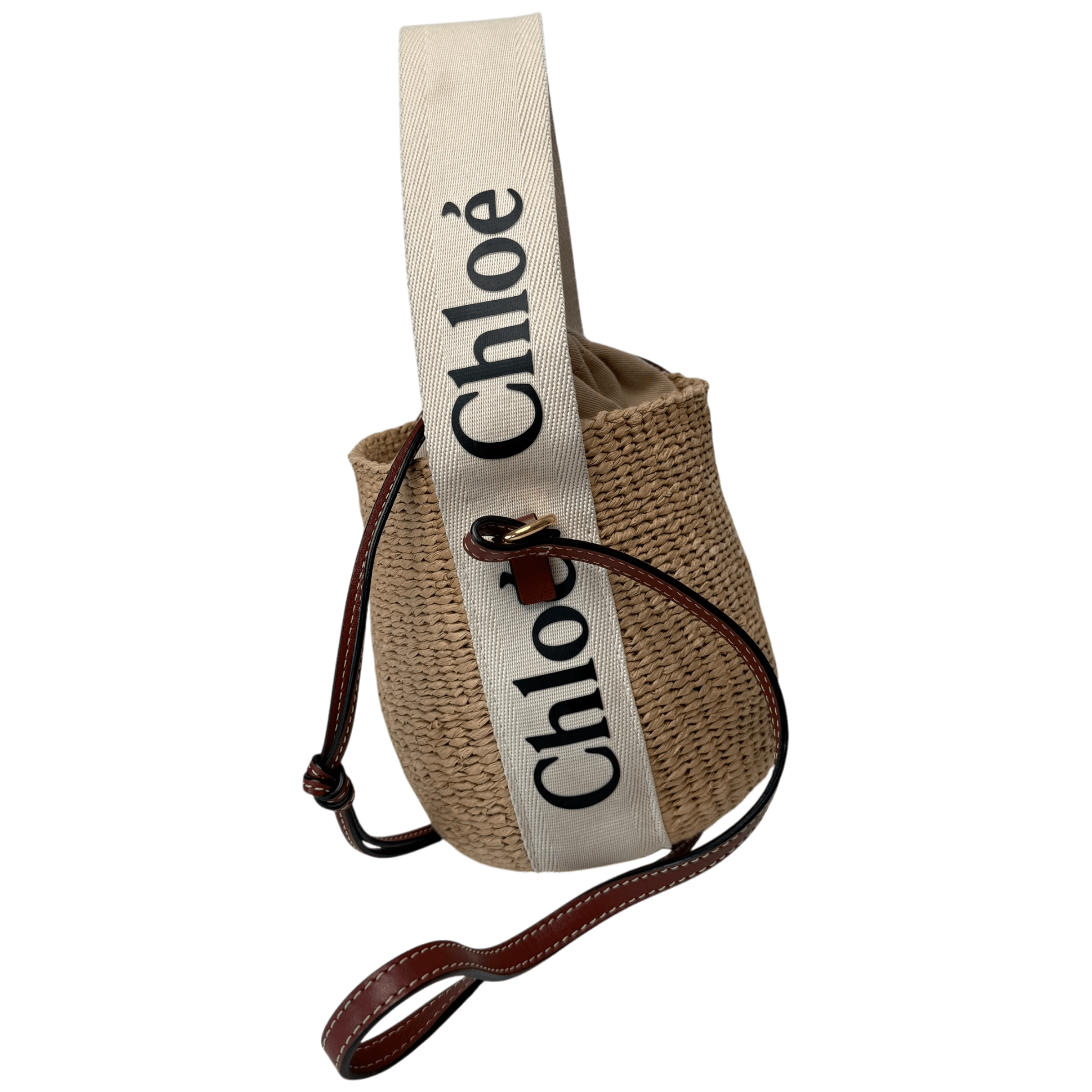 Raffia Small Woody Bucket Bag