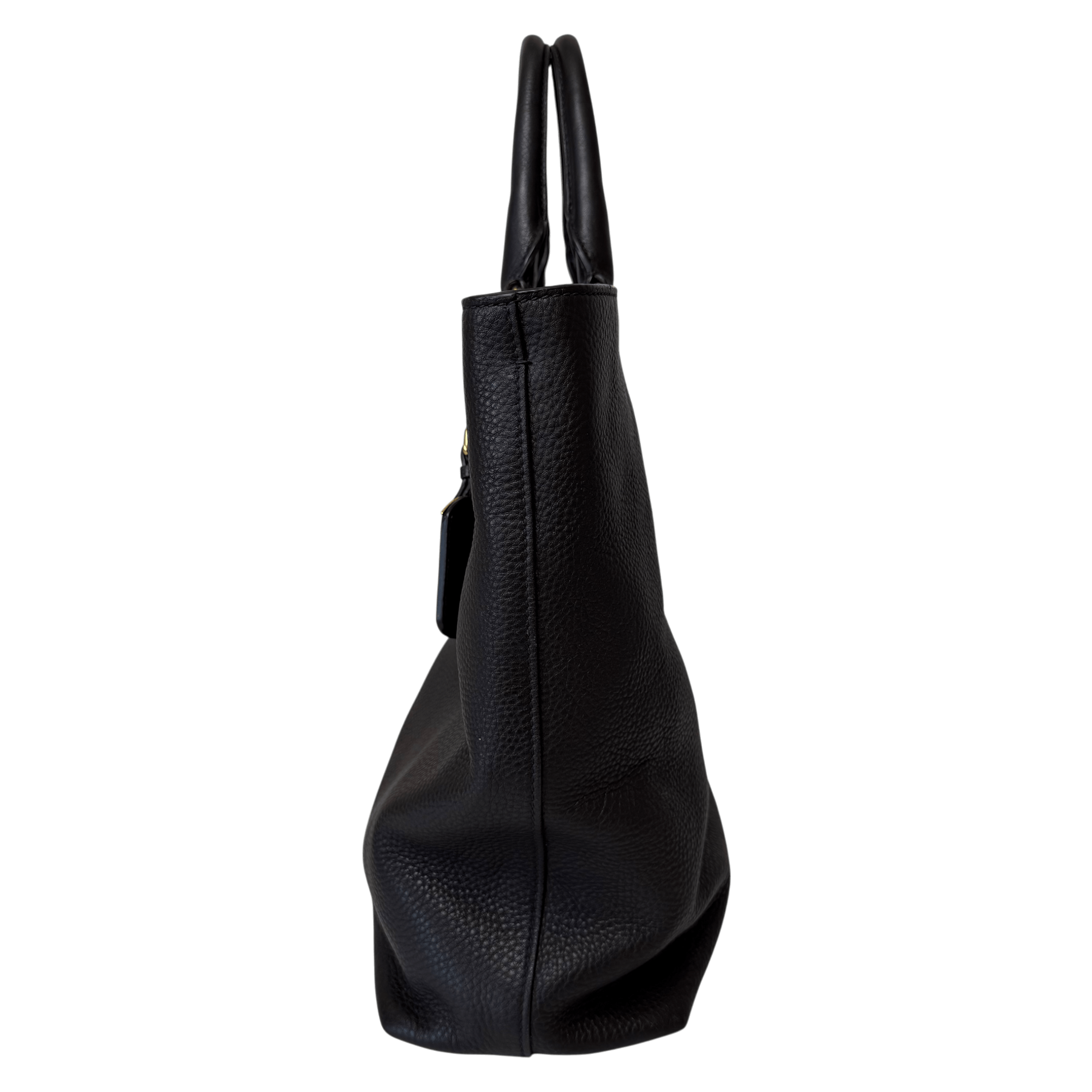 Daino Dark Brown Leather Tote w/strap