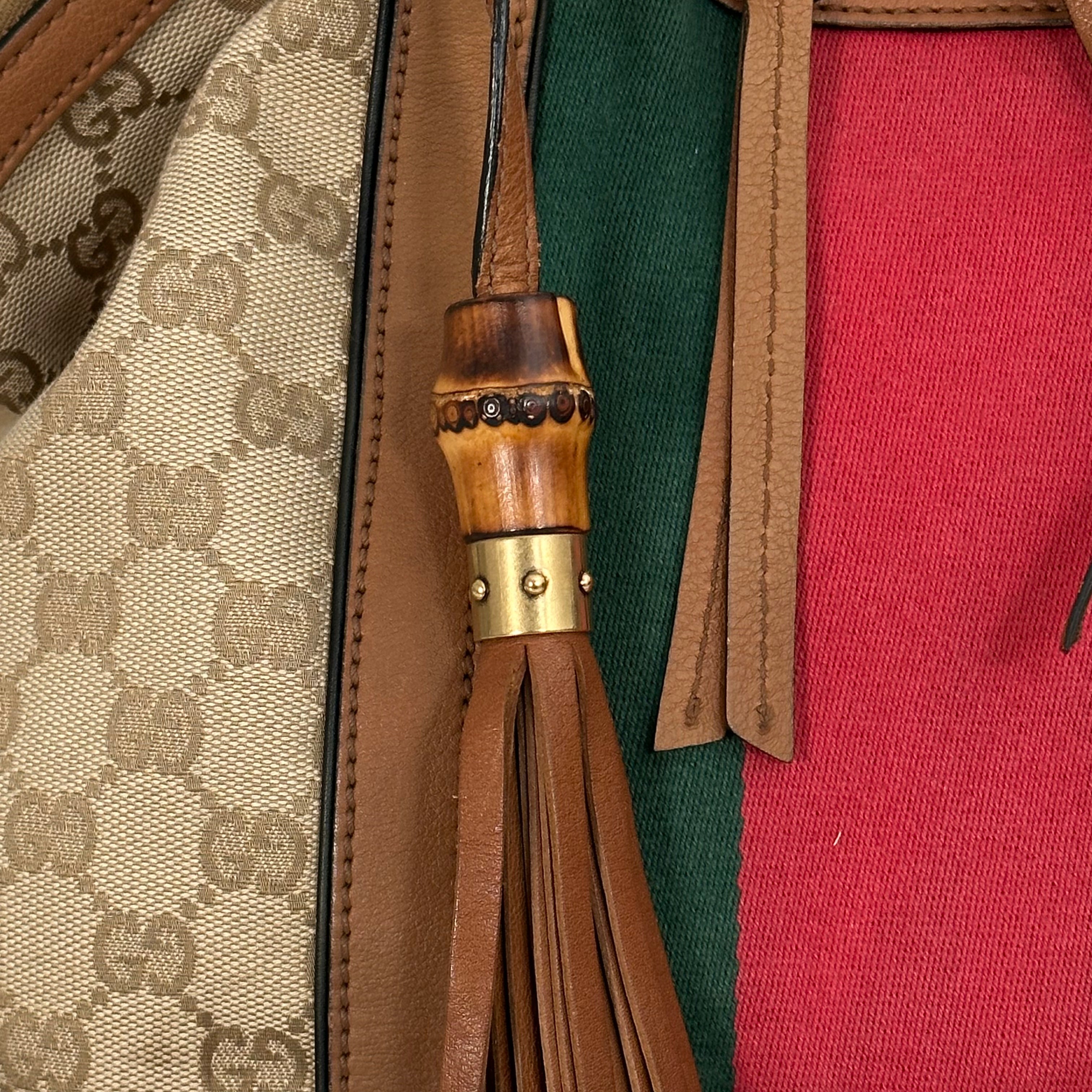 GG Canvas Tan Shoulder Bag