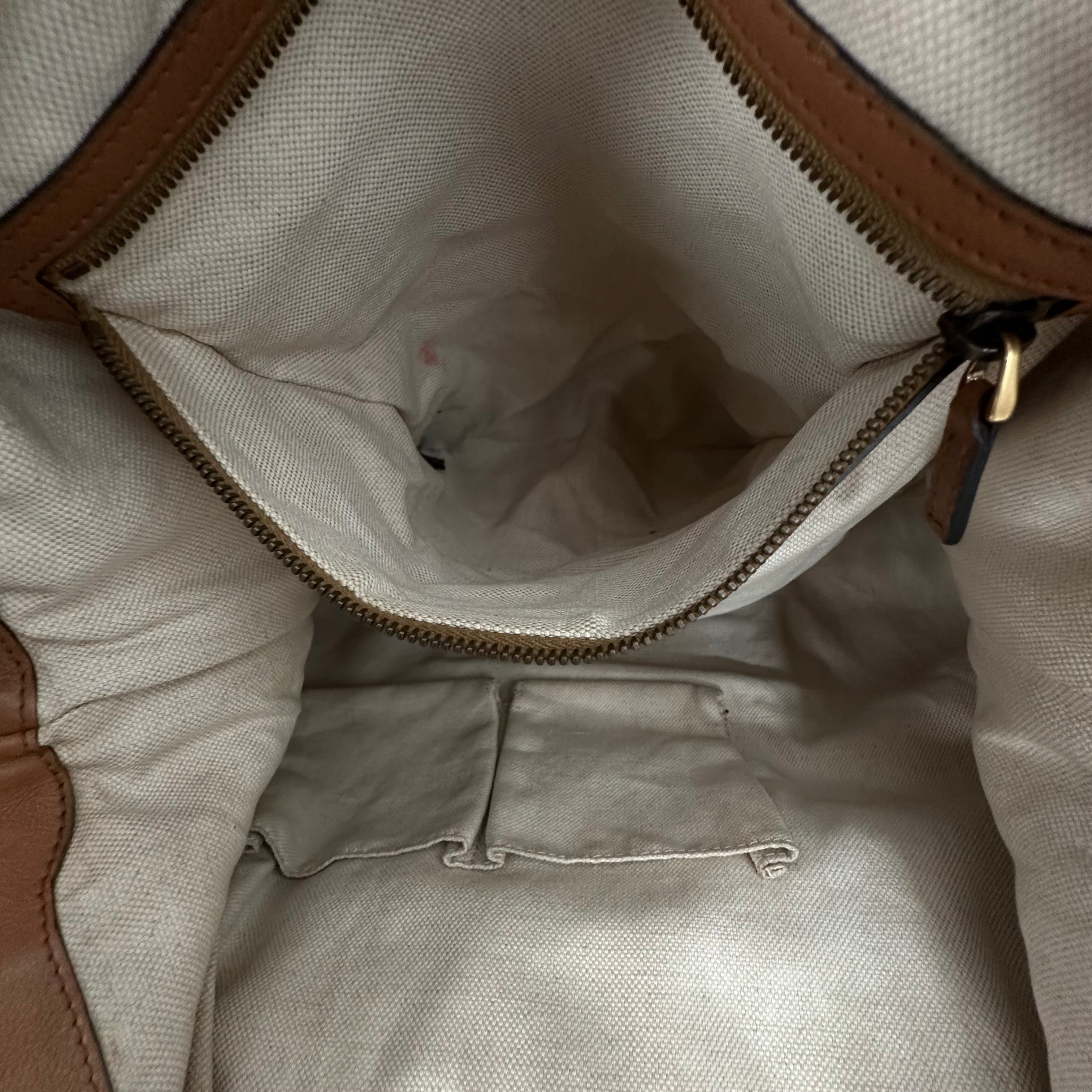 GG Canvas Tan Shoulder Bag