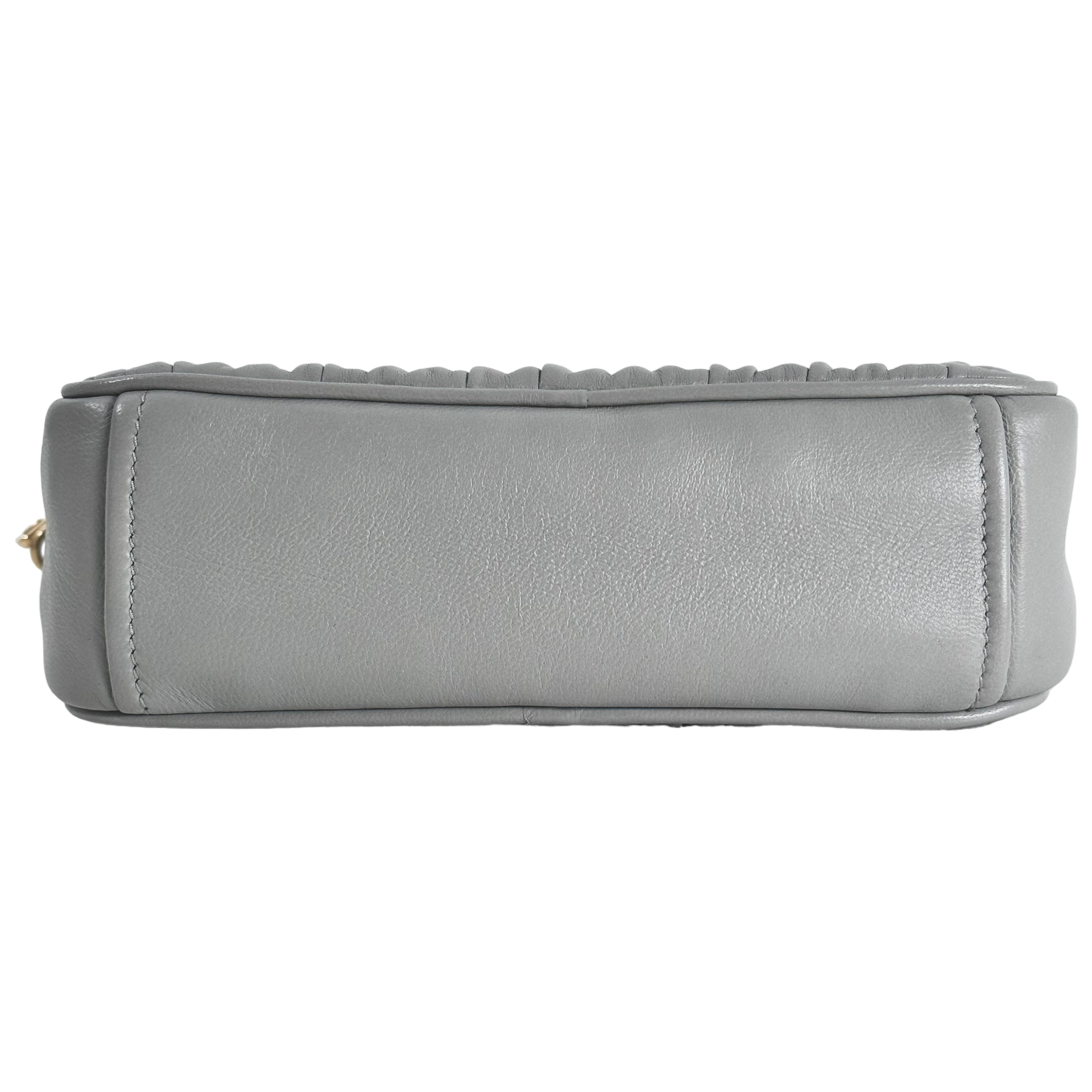 Light Grey Bandoliera Nappa Gaufre Bag