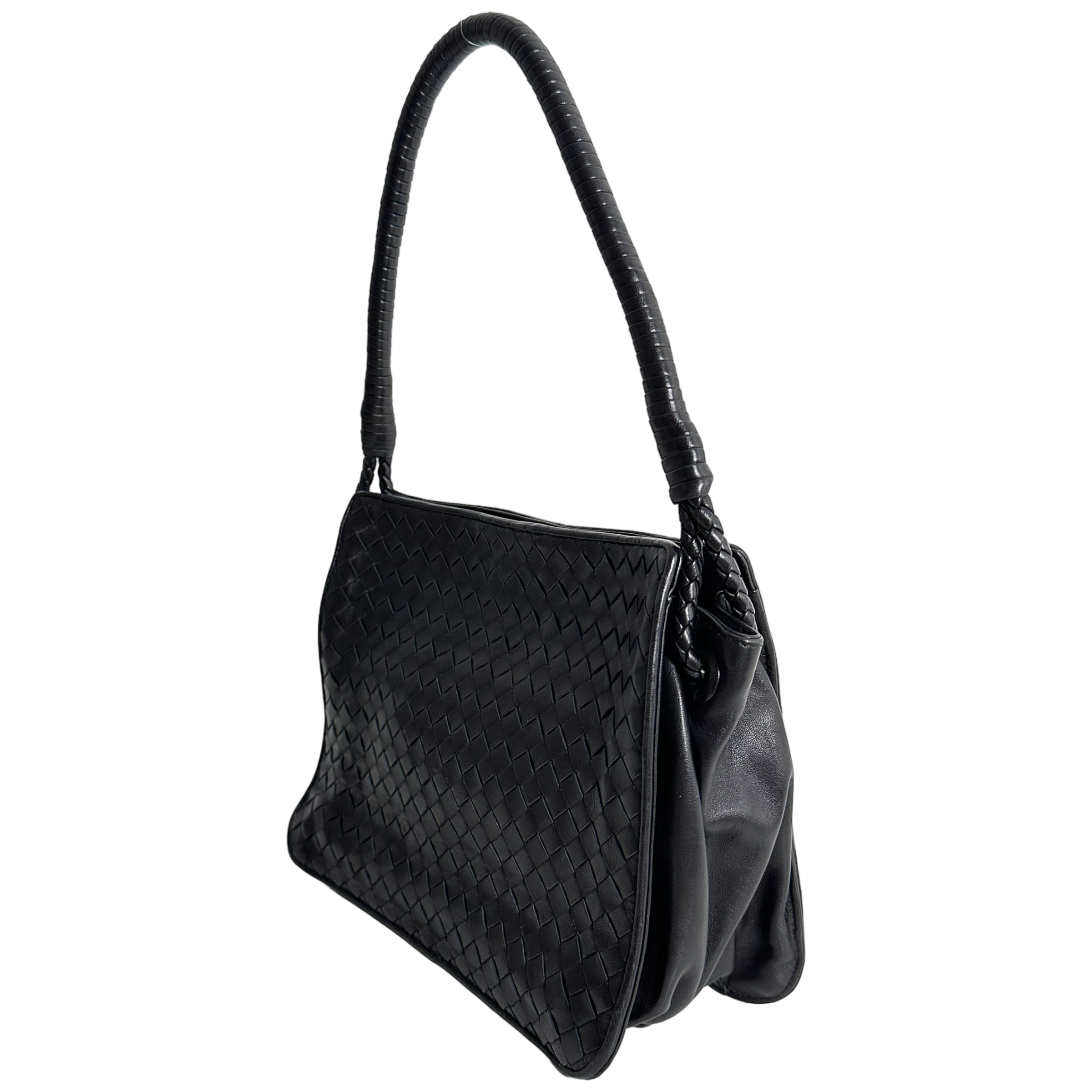 Intrecciato Leather Shoulder Bag