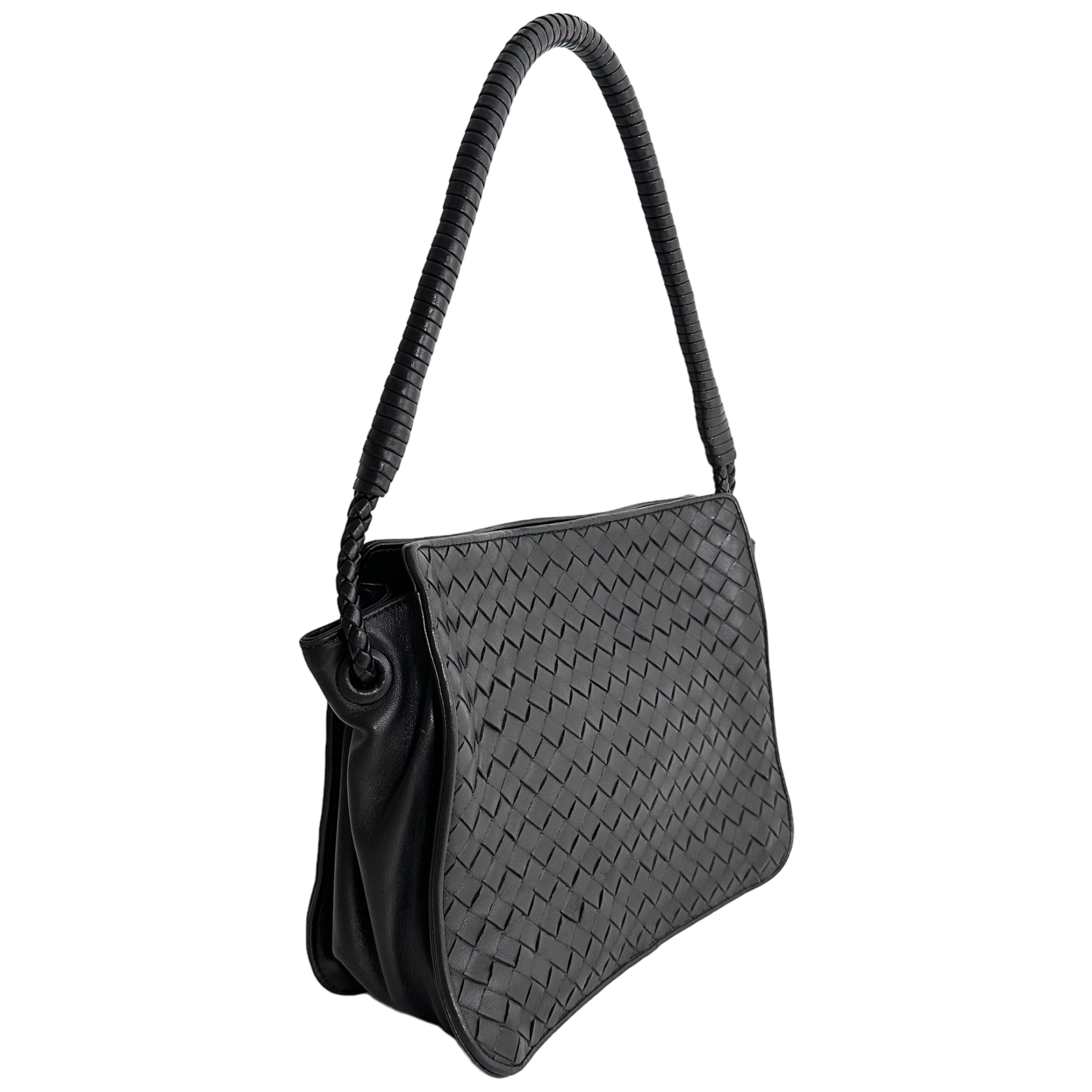 Intrecciato Leather Shoulder Bag