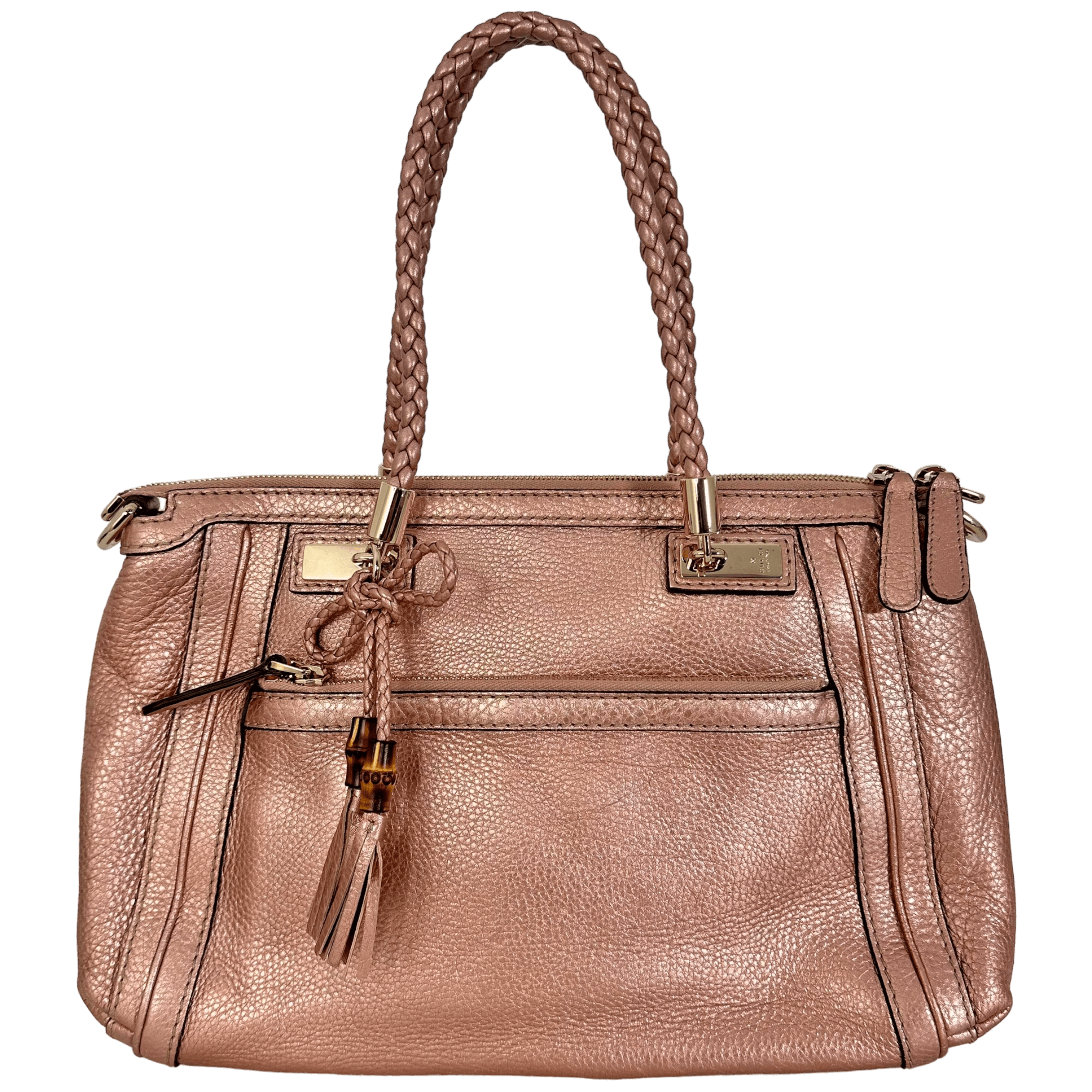 Metallic Pink Bamboo Tote
