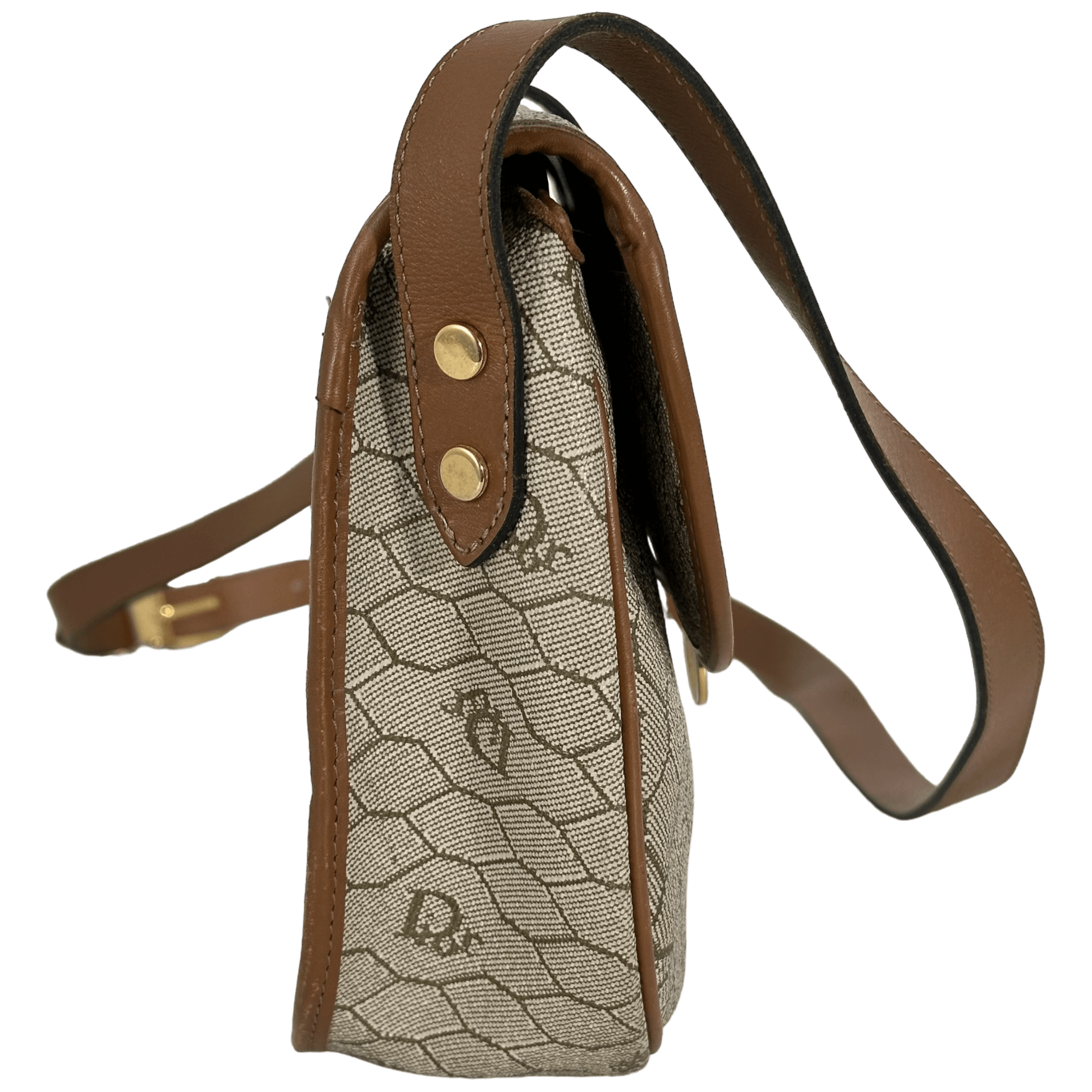 Beige Honeycomb Crossbody