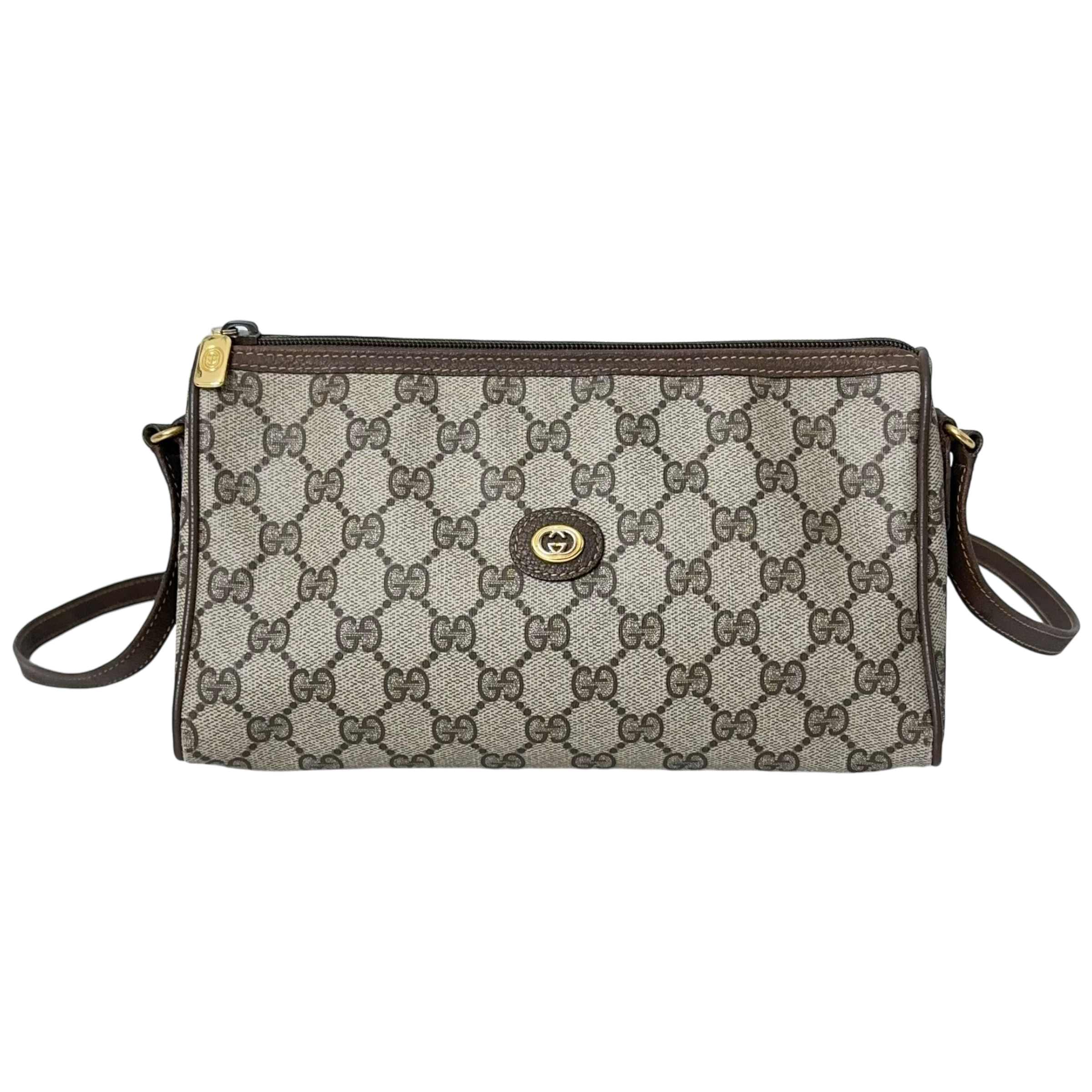 Brown GG Web Crossbody