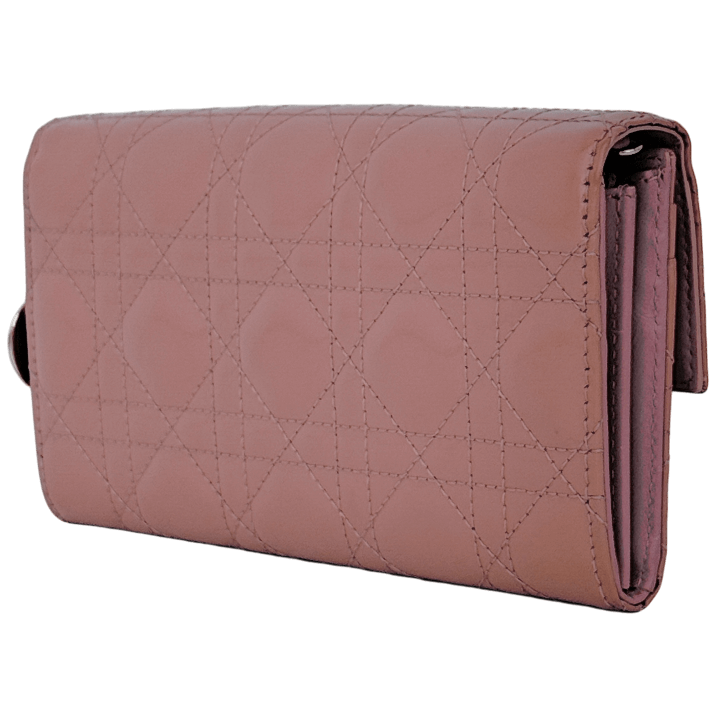 Patent Cannage Lady Dior Long Wallet