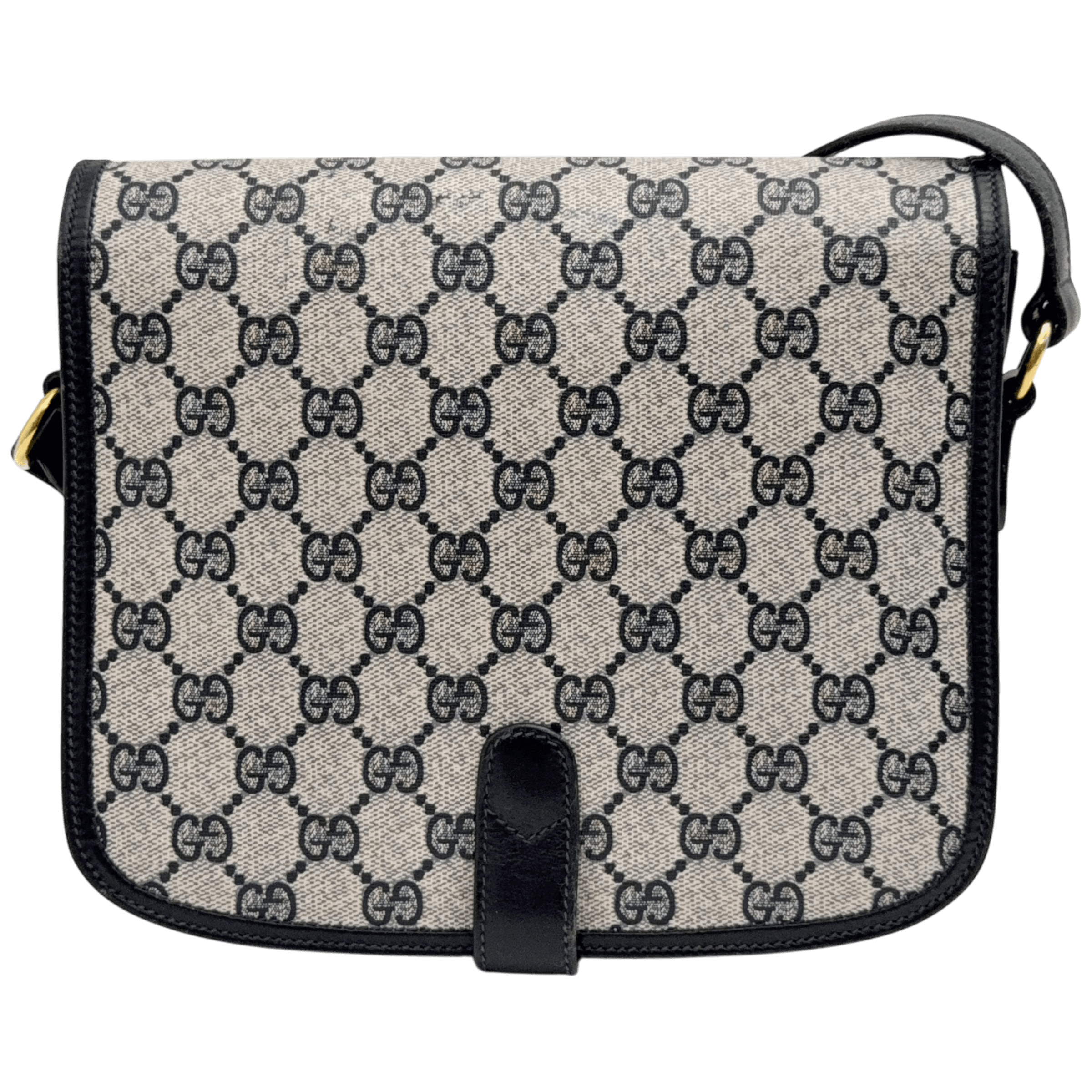 Navy GG Shoulder Bag