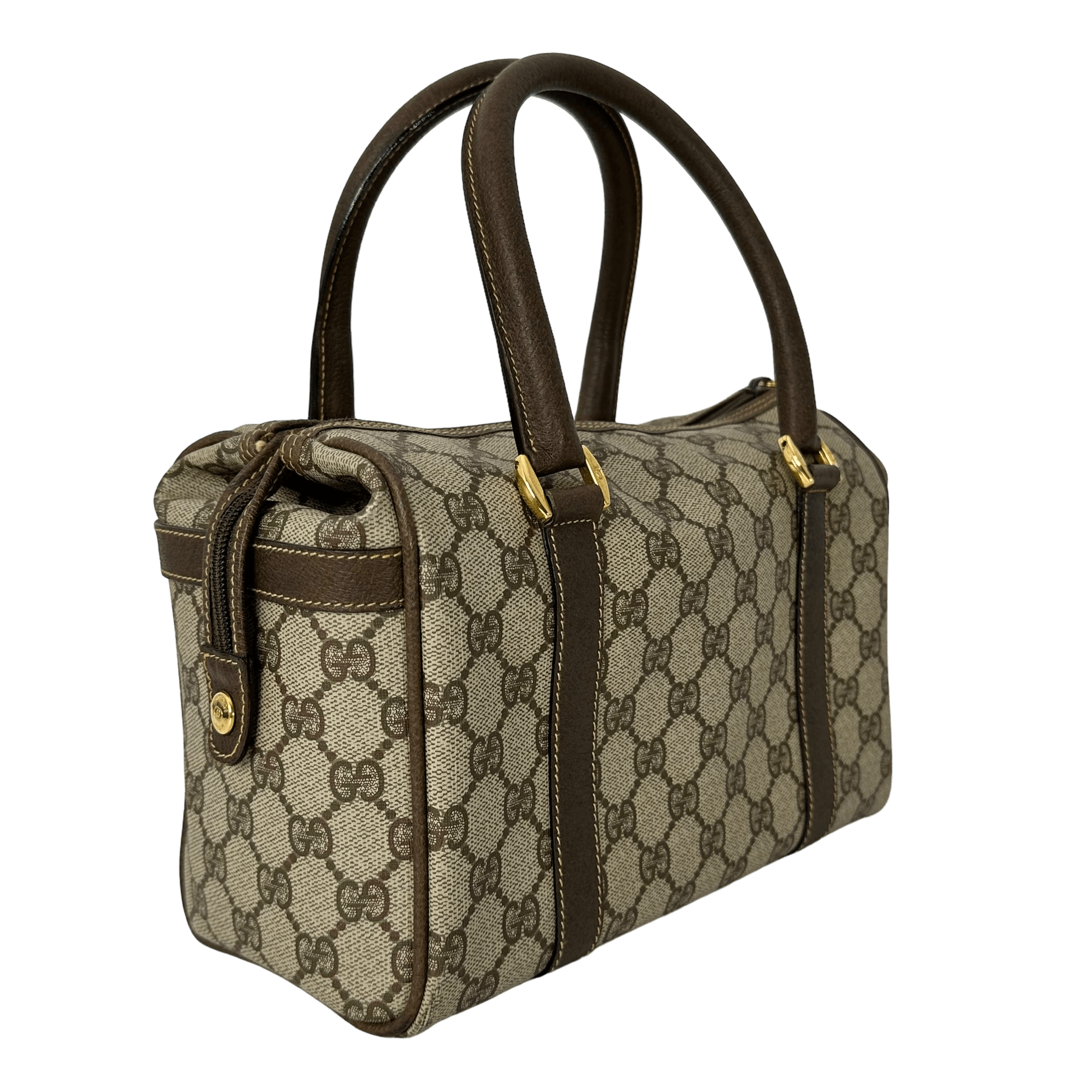 Small Brown Boston Bag
