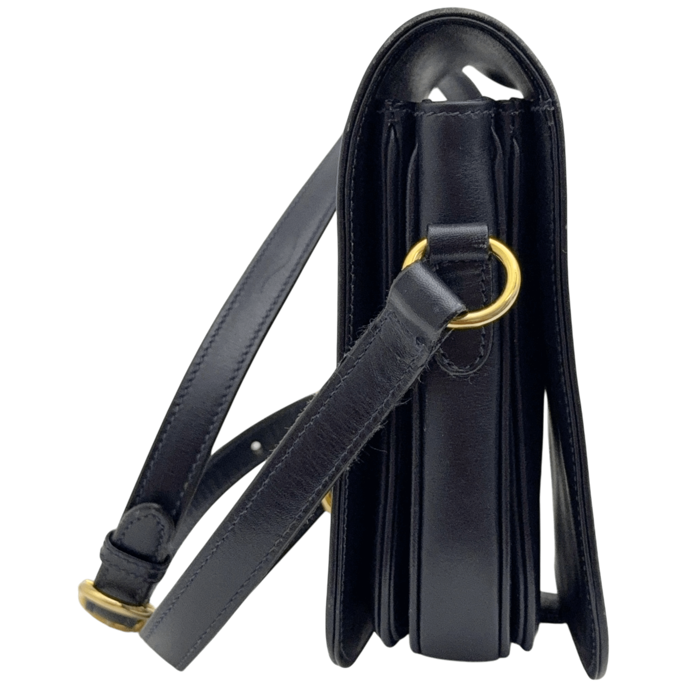 Navy GG Shoulder Bag
