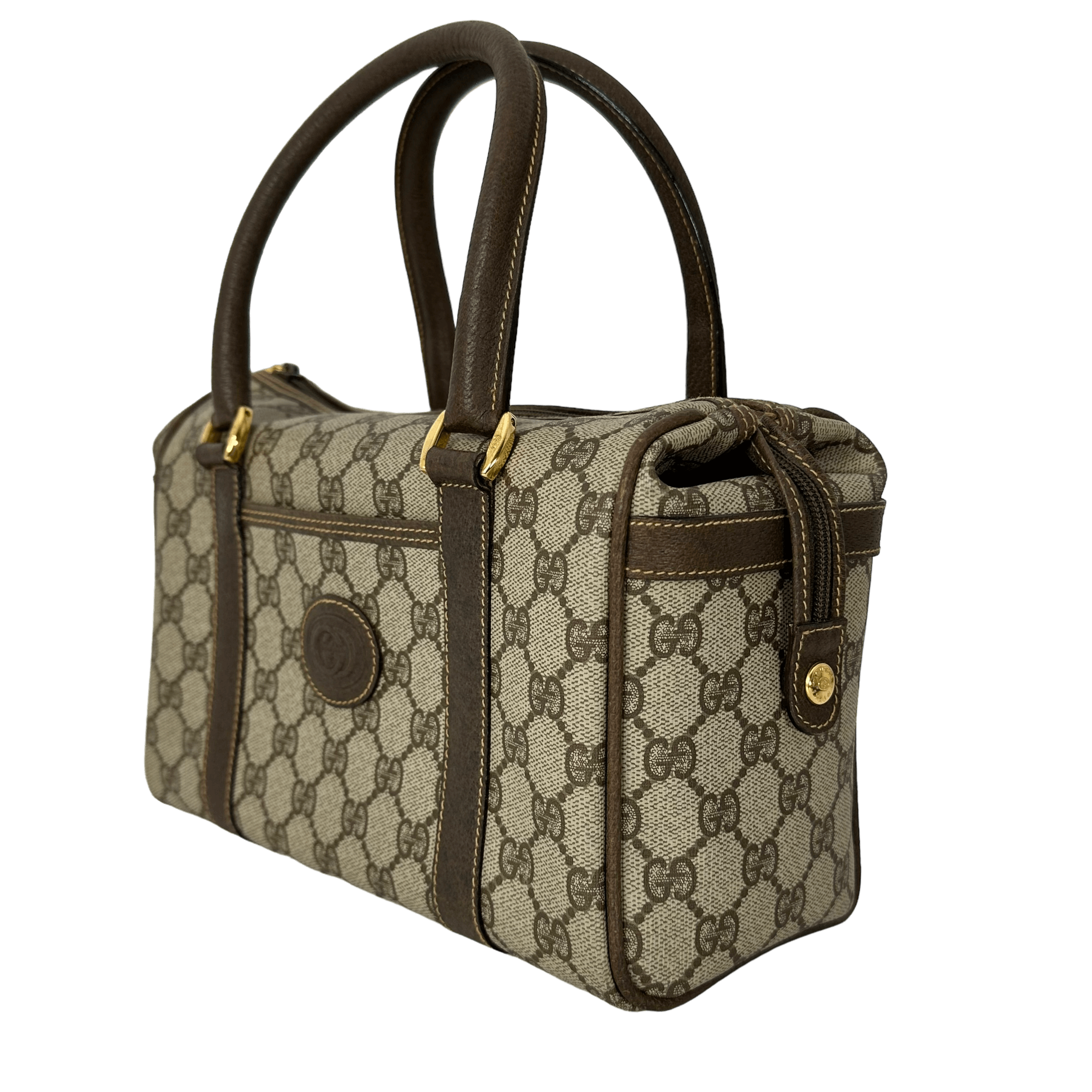 Small Brown Boston Bag