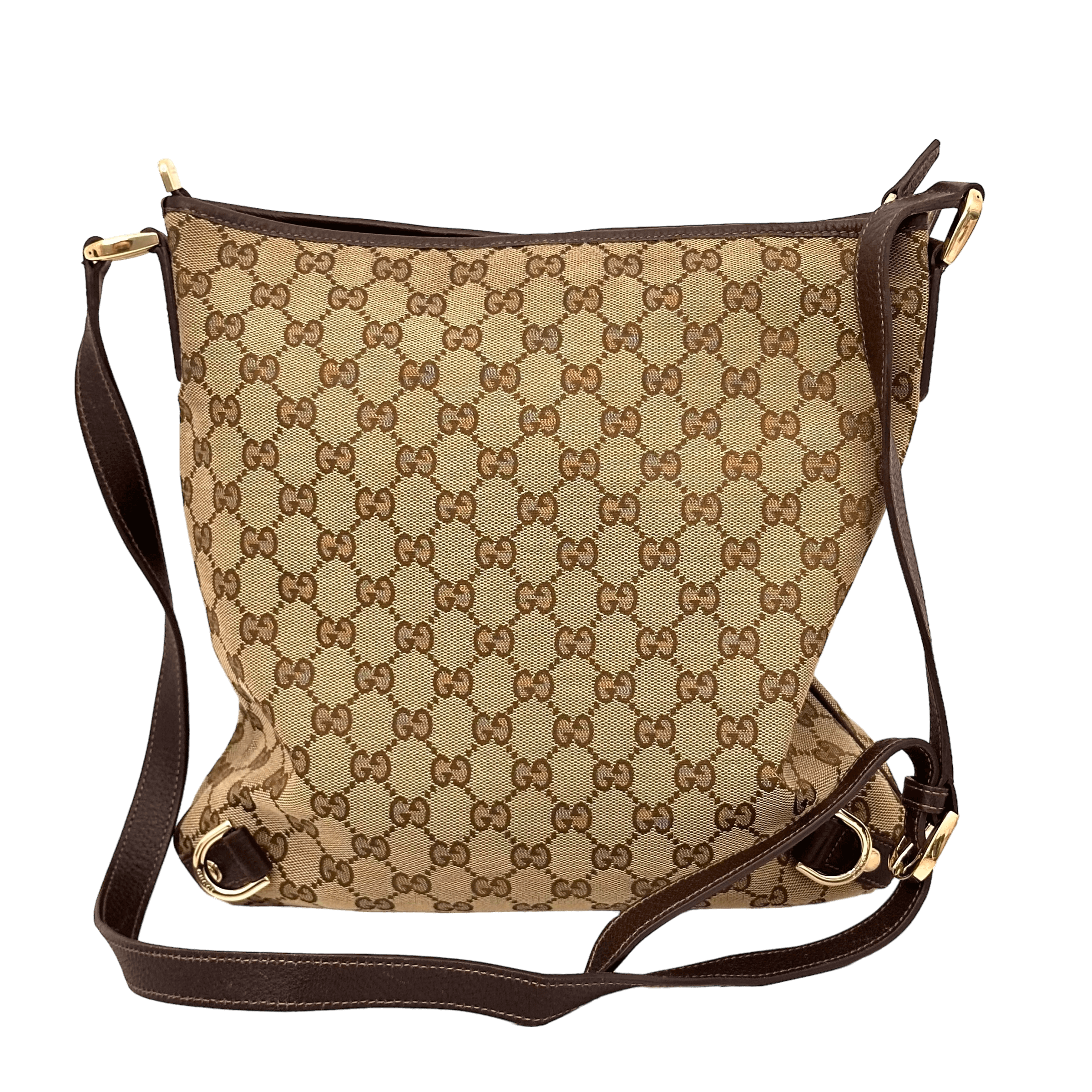 Brown GG Web Crossbody