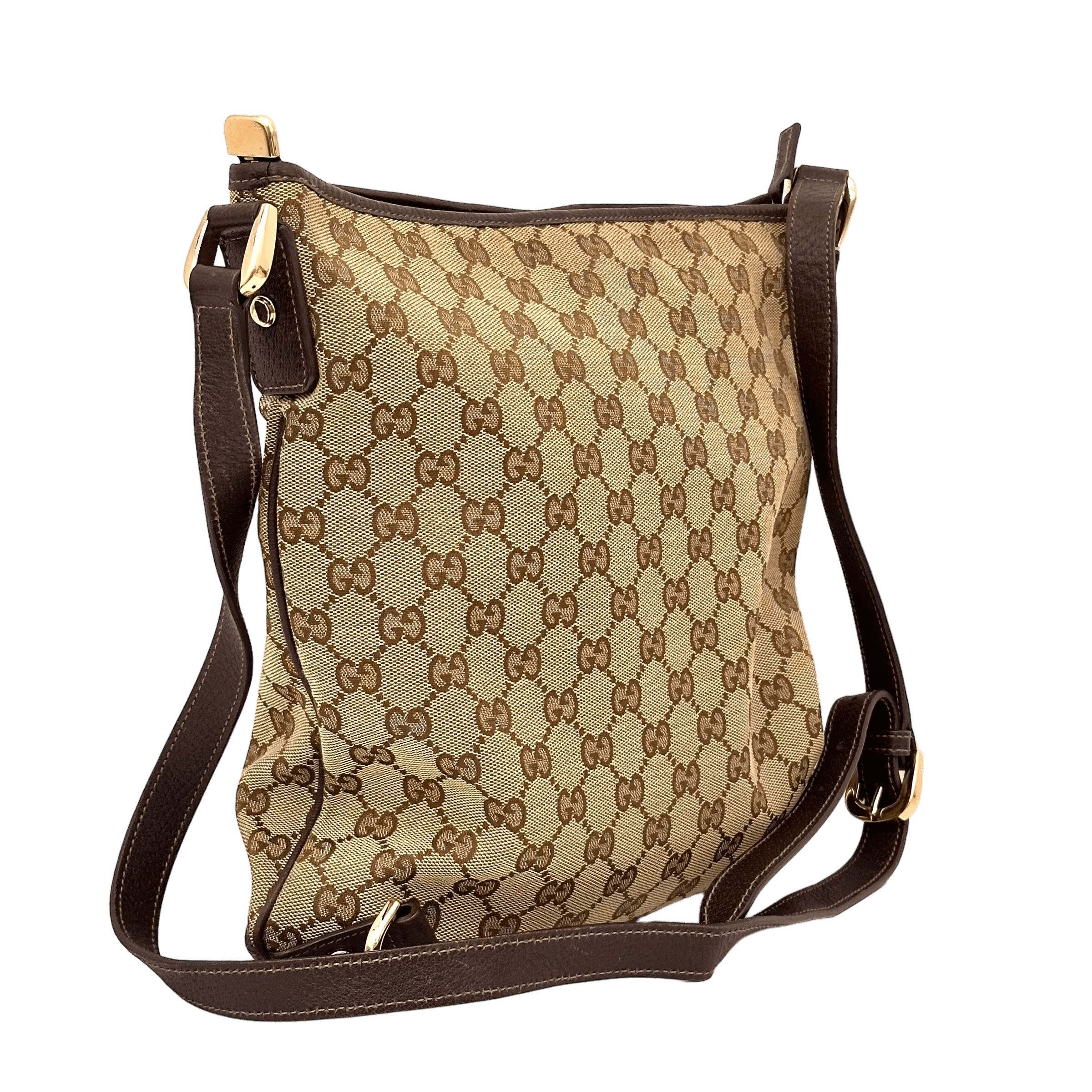 Brown GG Web Crossbody